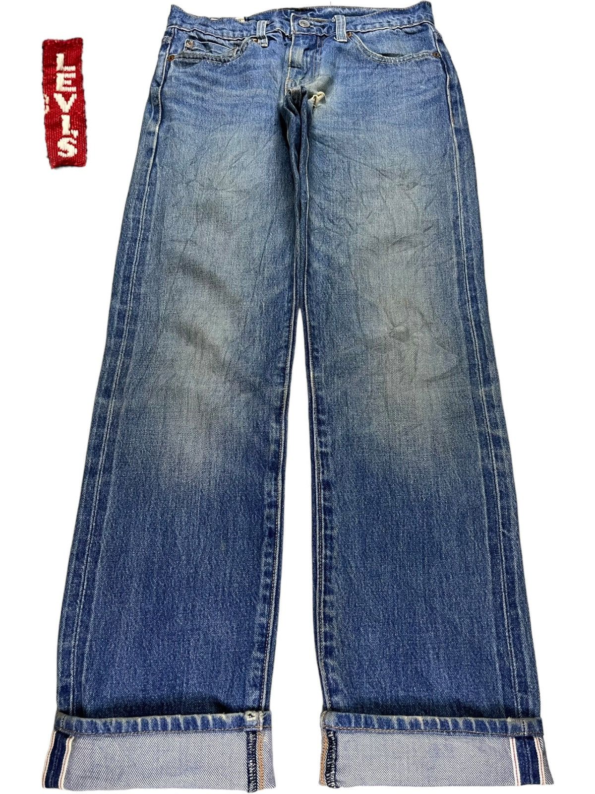 Levi's Vintage Levis 511 Big E Selvedge Mud Wash Slim Jeans Size US 29 - 1 Thumbnail