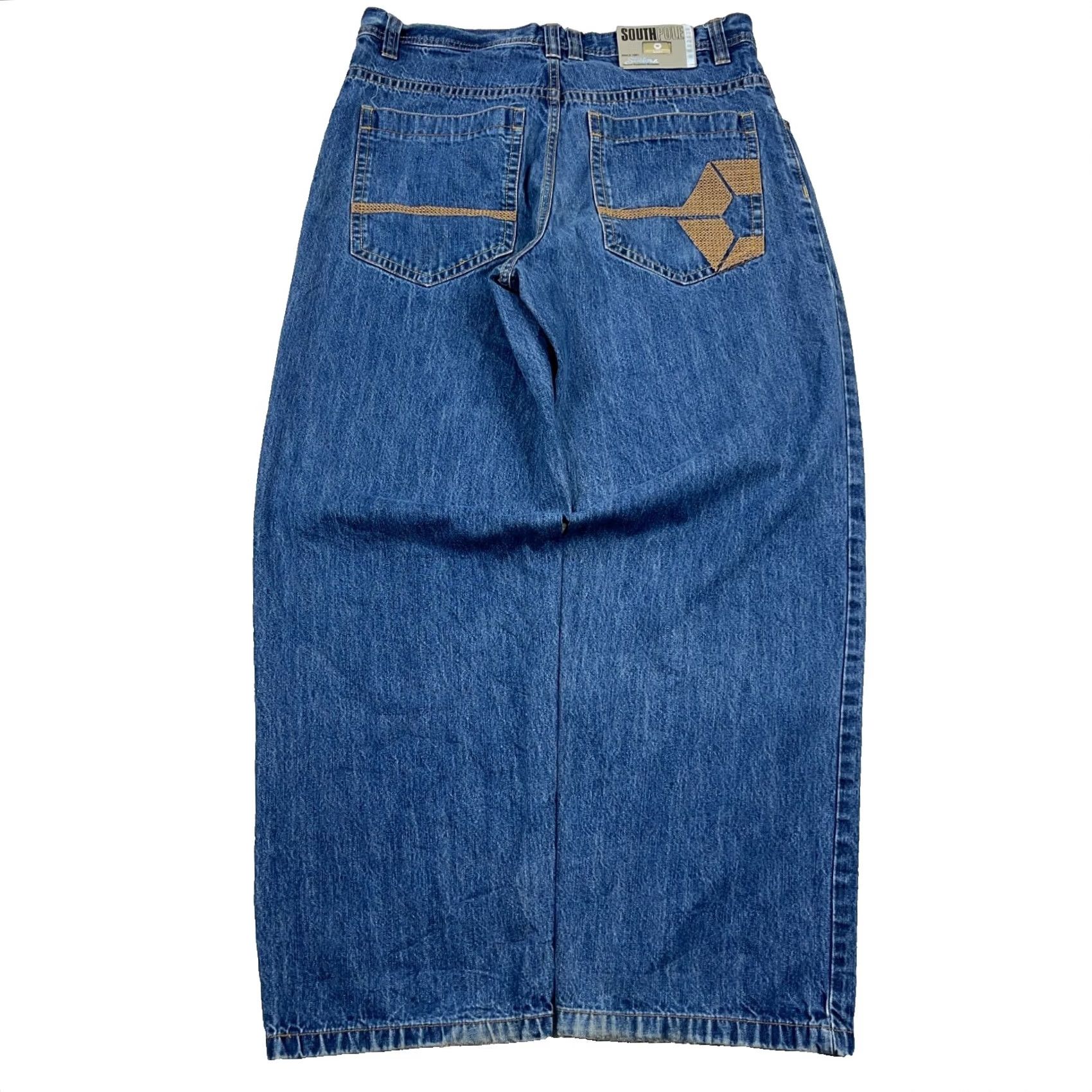 Southpole VINTAGE Southpole Jeans Men 34x31 Baggy Loose Fit Med Wash Denim 5-Pocket Belt Loops Hip Hop Work Classic Modern Size US 34 / EU 50 - 2 Thumbnail