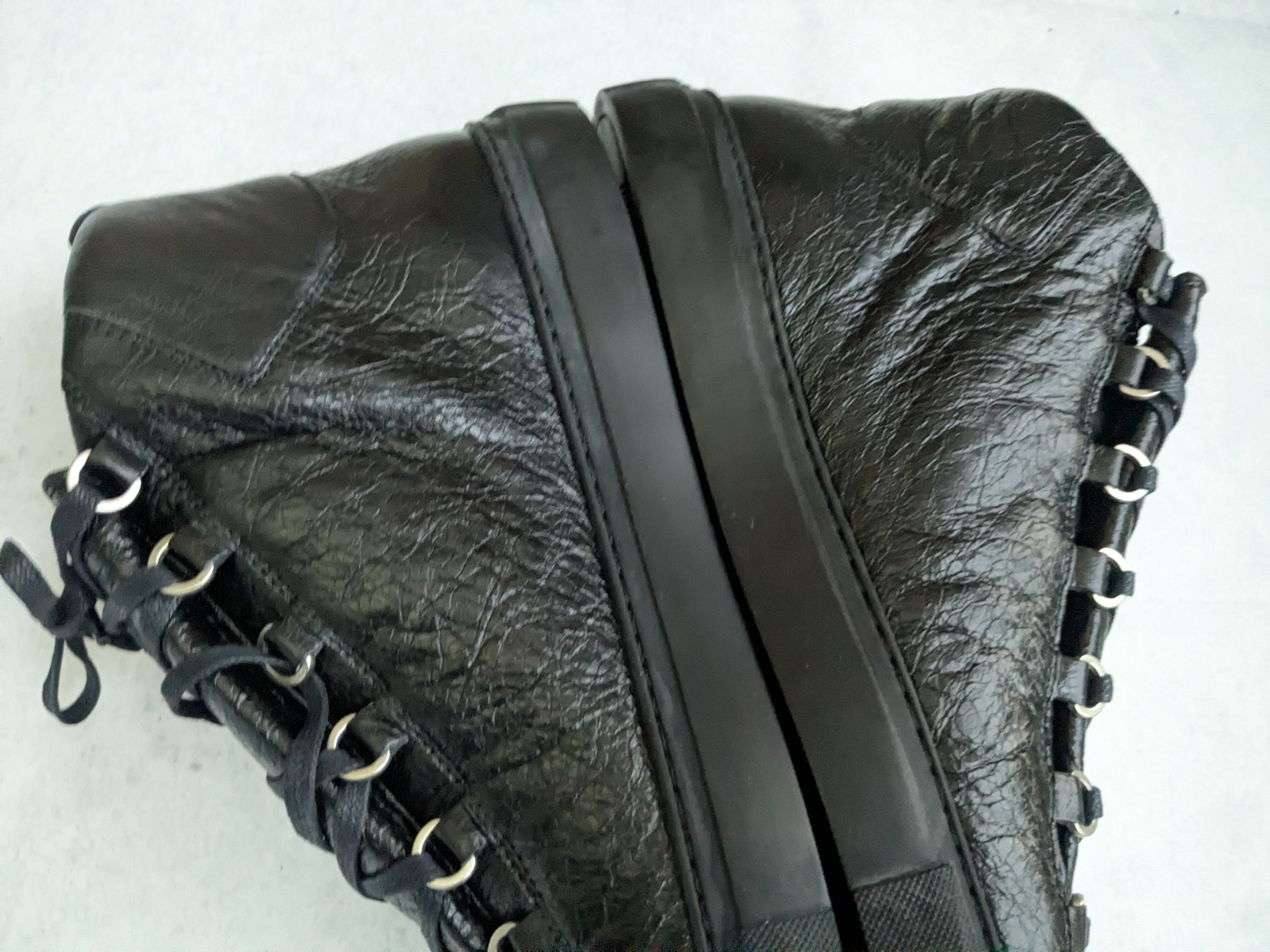 Balenciaga Balenciaga Arena Black 14 Leather High Tops Sneakers Size US 14 / EU 47 - 9 Thumbnail