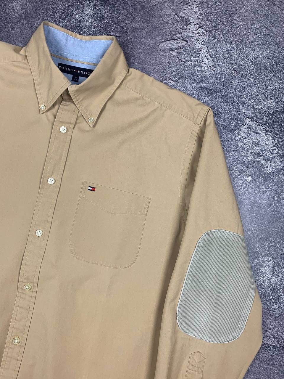 Tommy Hilfiger Tommy Hilfiger Men’s Beige Button Down Shirt Elbow Patches Size US M / EU 48-50 / 2 - 3 Thumbnail