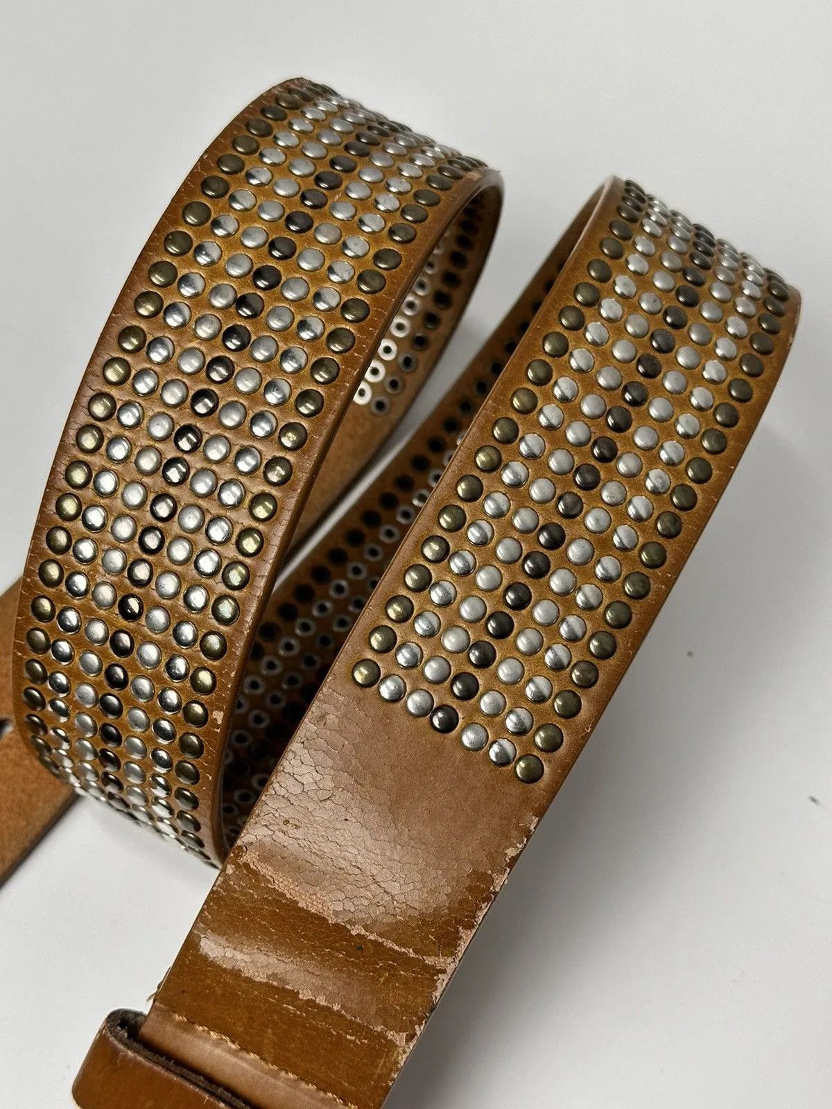 B.B. Simon Japanese Brand Vintage Y2K Rhinestones Hype Leather Belt Size ONE SIZE - 9 Thumbnail