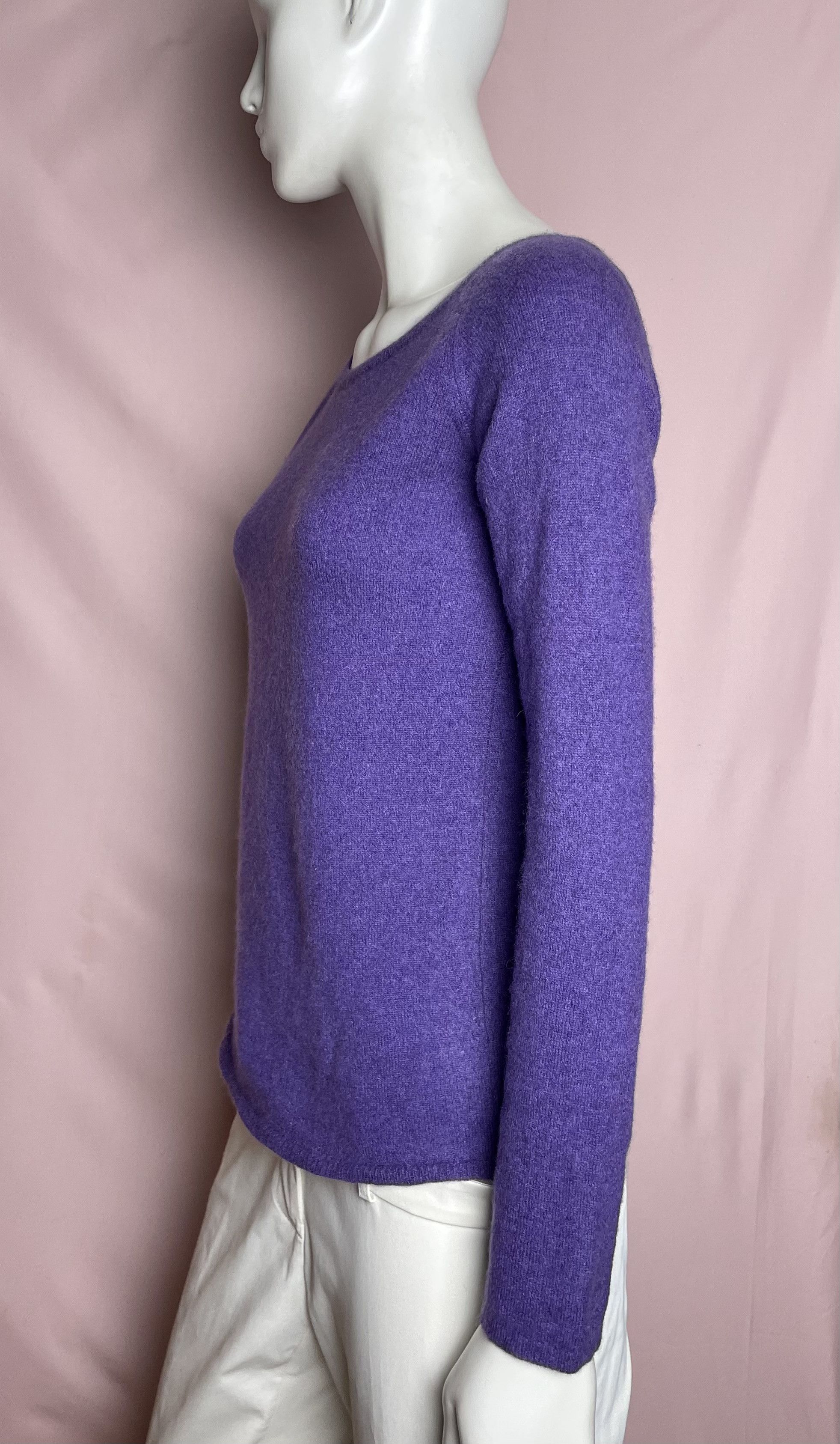 Fedeli FEDELI Cashmere Pullover Sweater Purple Womens Size M / US 6-8 / IT 42-44 - 3 Thumbnail