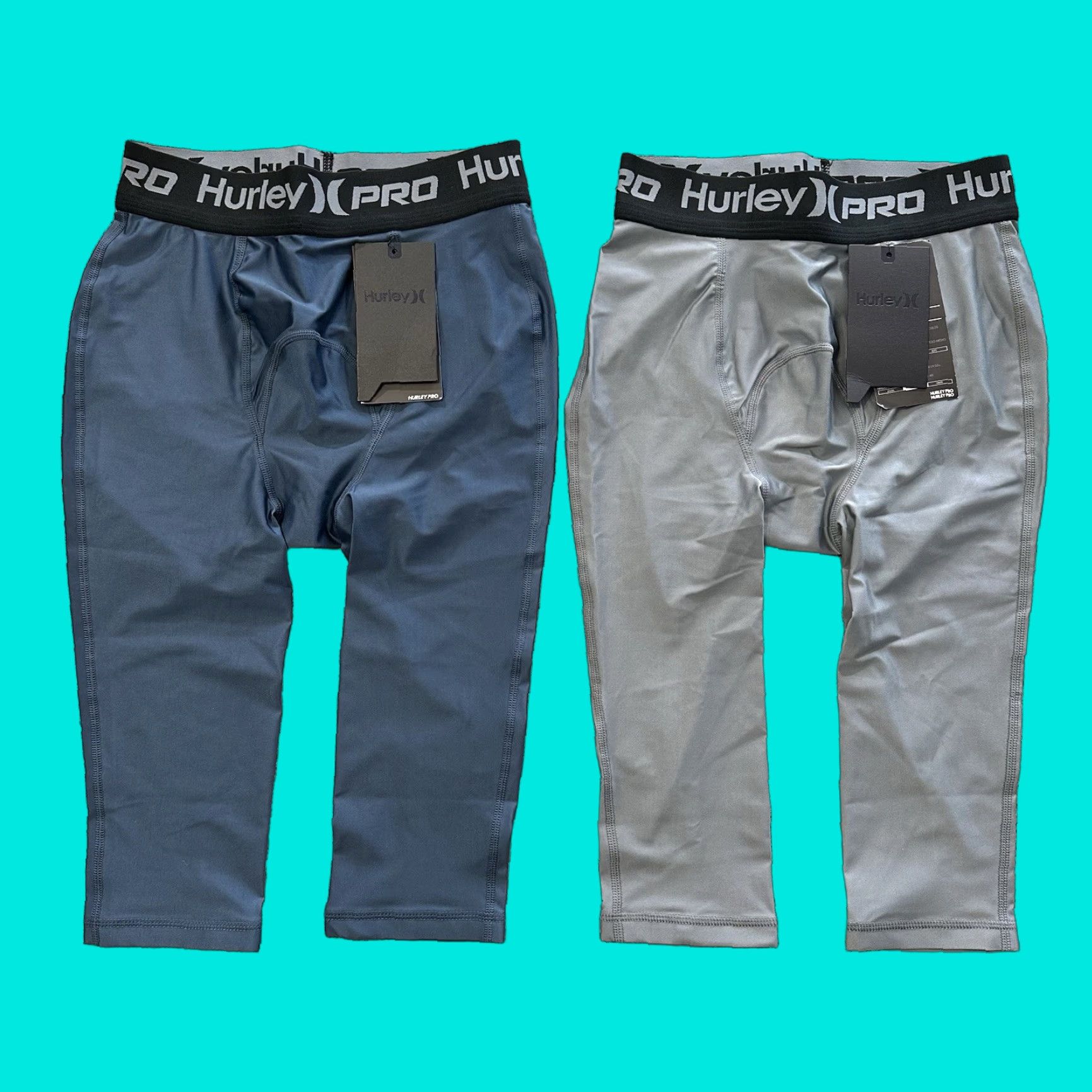 Hurley Hurley Pro 23” Compression Surf Tights Shorts Mens Size S 50+ UPF 2 Pack Size US 29 - 1 Thumbnail