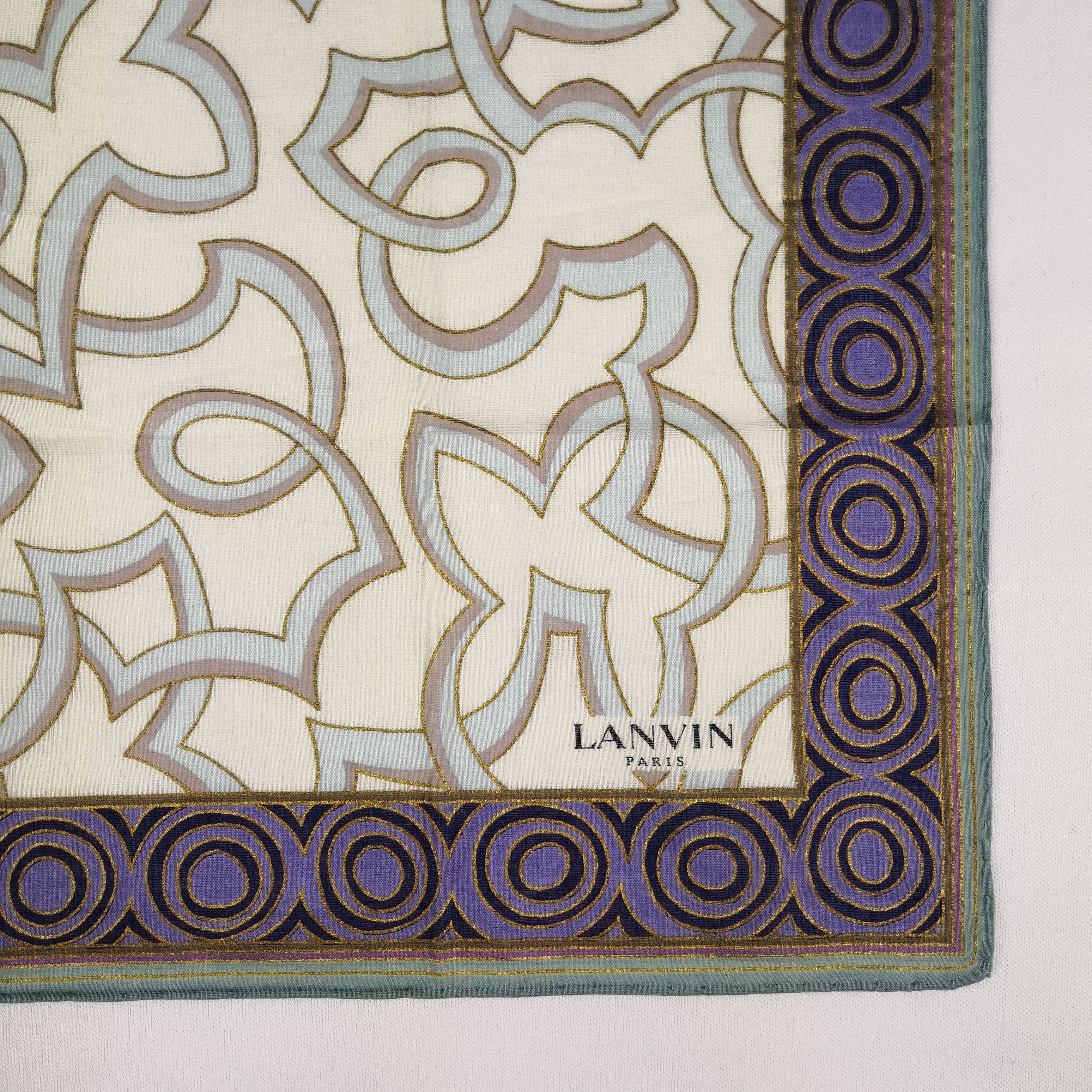 Lanvin Vintage Lanvin Handkerchief Bandana Pocket Square Size ONE SIZE - 2 Thumbnail