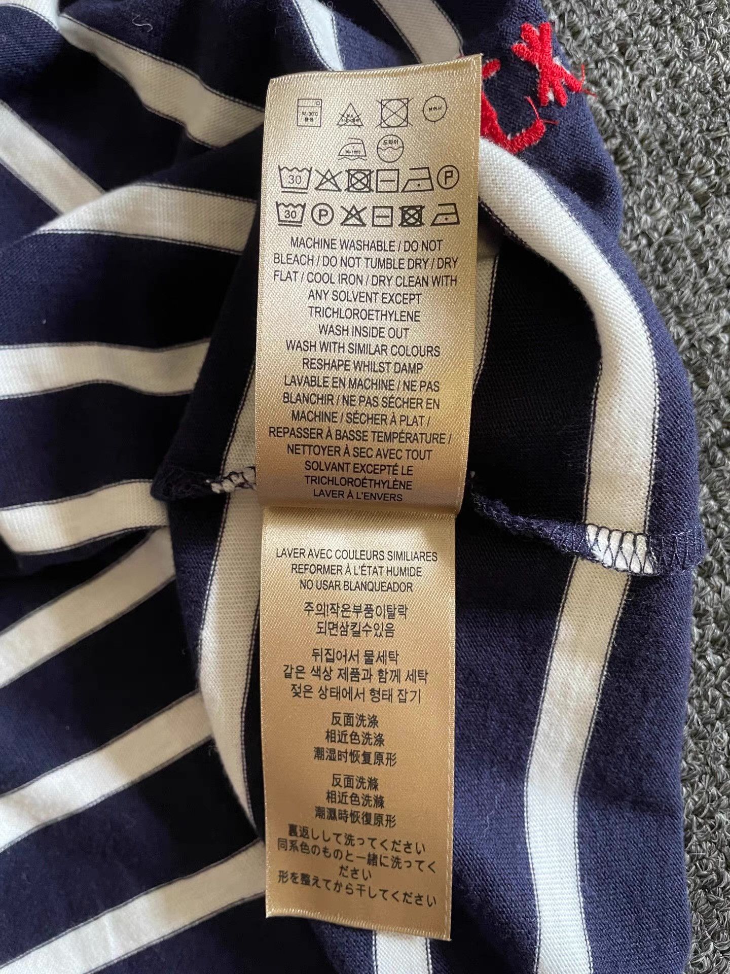 Burberry Burberry white and blue striped short-sleeve T-shirt Q4 Size US L / EU 52-54 / 3 - 7 Thumbnail