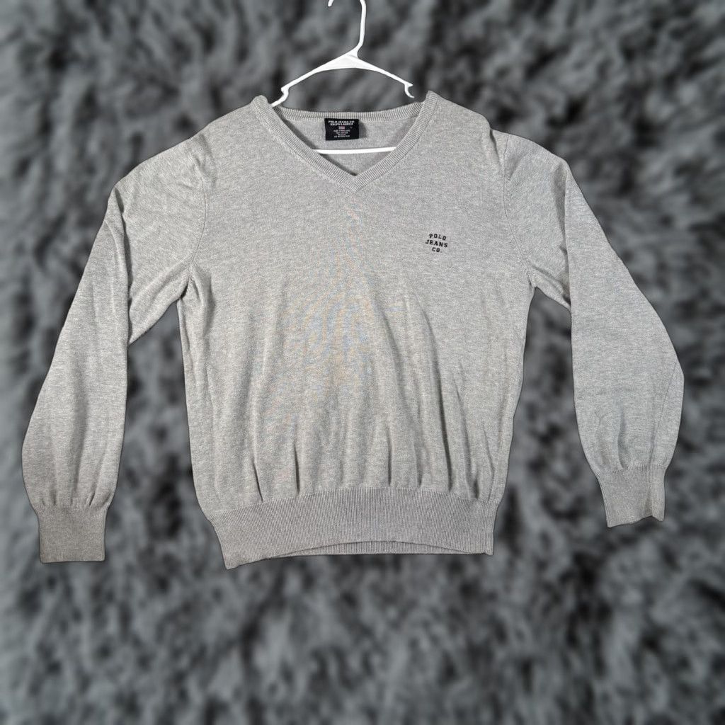 Ralph Lauren VINTAGE Ralph Lauren Polo Jeans Co Sweater Mens L Gray V-Neck Knit Pullover Short Description: Minimalist Old Money 90s Style Size US L / EU 52-54 / 3 - 1 Thumbnail