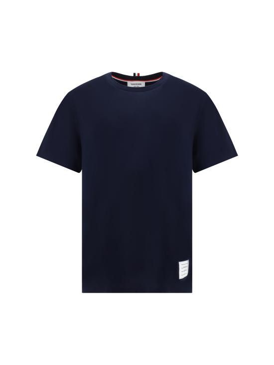 Tシャツ・カットソー THOM BROWNE Men T-shirt Navy MJS288A00042 415 THOM BROWNE - Men Short Sleeve T-shirt – Atelier New York