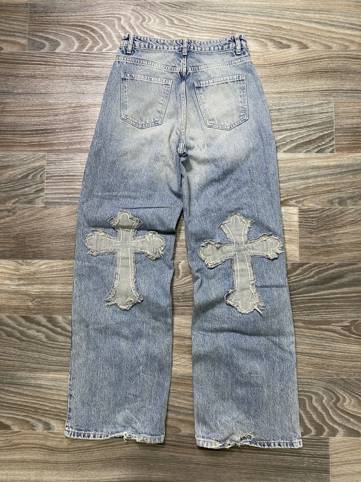 Japanese Brand × Vintage Distressed denim crash pants Y2K baggy Size US 28 / EU 44 - 2 Thumbnail