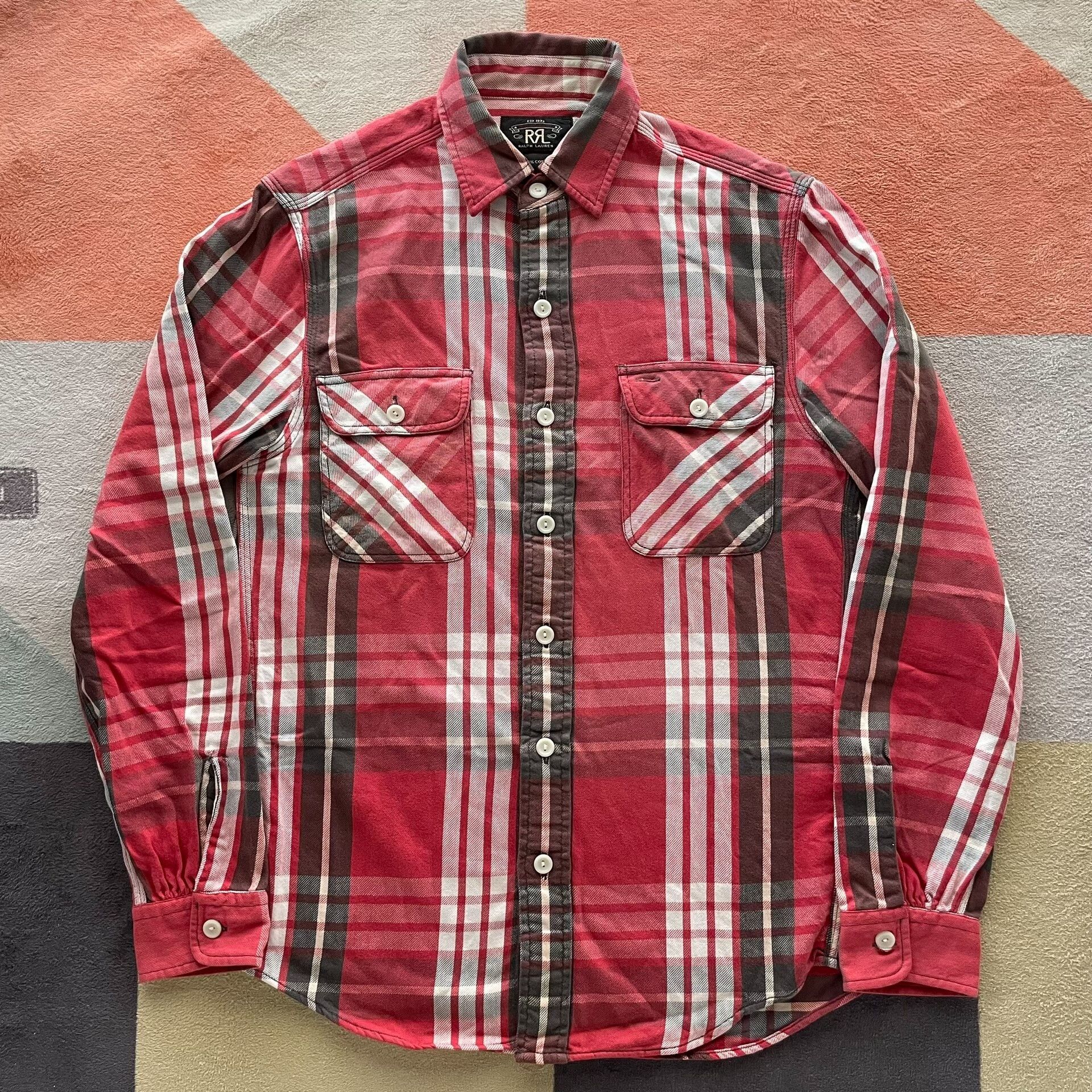 RRL Ralph Lauren RRL Red Plaid Work Shirt Size US S / EU 44-46 / 1 - 1 Thumbnail