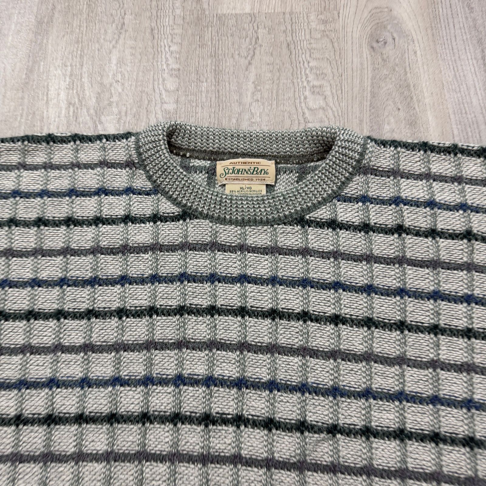 Vintage Vintage St Johns Bay Sweater Mens Extra Large Geometric Knit Size US XL / EU 56 / 4 - 3 Thumbnail