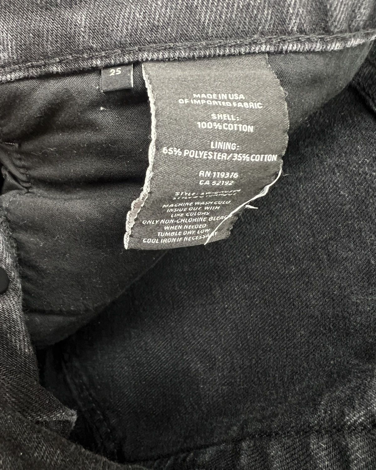 Helmut Lang Helmut Lang HIGH RISE RAW CROP Black Denim Size 25" / US 0 / IT 36 - 4 Thumbnail