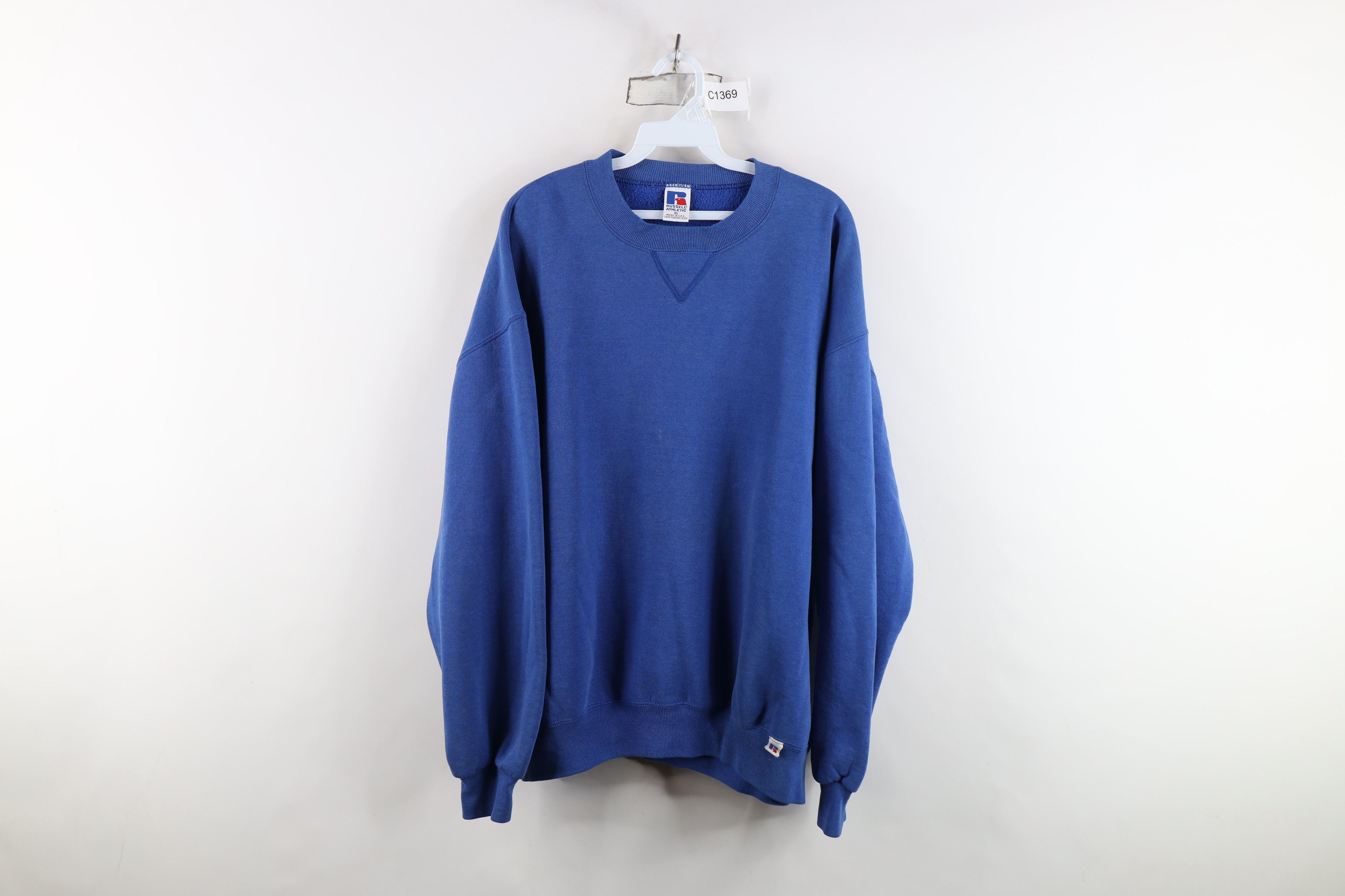 Russell Athletic Vintage 90s Russell Athletic Crewneck Sweatshirt Blue USA Size US XL / EU 56 / 4 - 1 Thumbnail