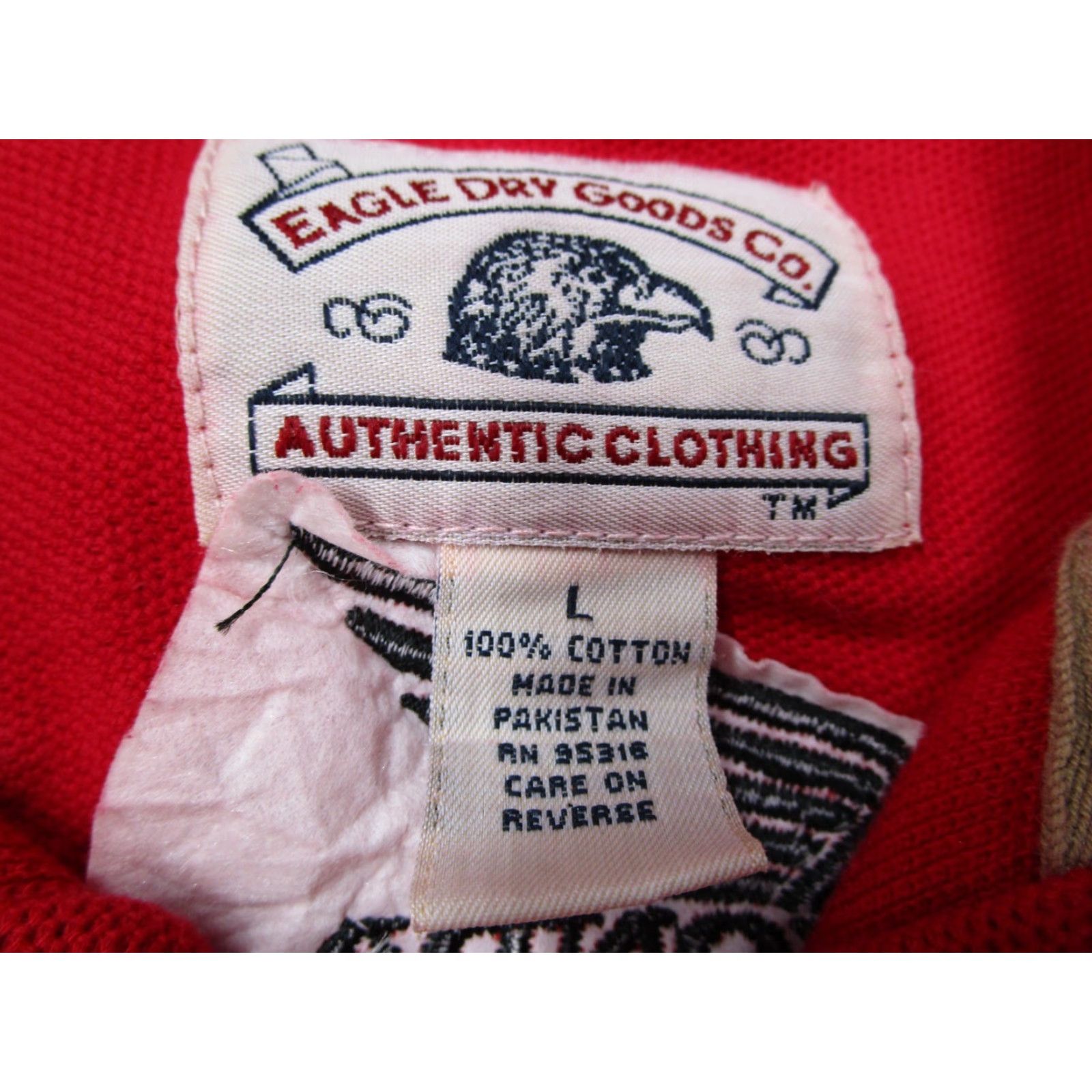 Vintage VINTAGE Eagle Dry Goods Polo Shirt Men Large Red Embroidered Honda Aquatrax 90s Retro Sports Golf Real? Size US L / EU 52-54 / 3 - 2 Thumbnail
