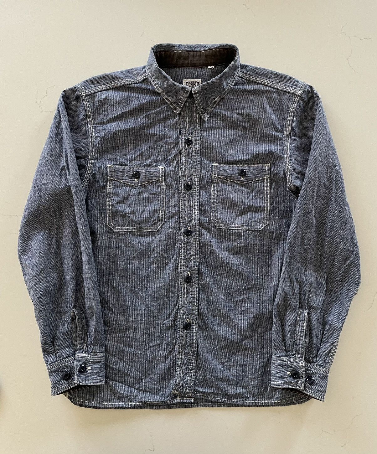 The Flat Head The Flat Head Chambray Button Up Shirt - Size 38 (Medium) Size US M / EU 48-50 / 2 - 1 Thumbnail