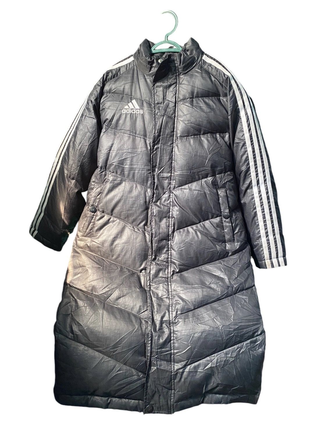 Adidas × Vintage Adidas Black Puffer Parkas No faded🚀 Size US L / EU 52-54 / 3 - 1 Thumbnail