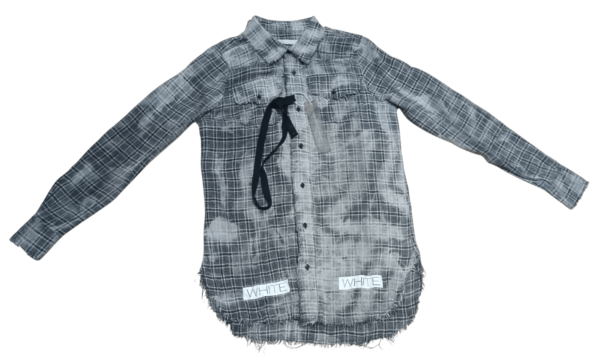 Off-White OFF-WHITE C/O VIRGIL ABLOH "BLUE COLLAR" TARTAN FRINGED Size US XS / EU 42 / 0 - 1 Thumbnail