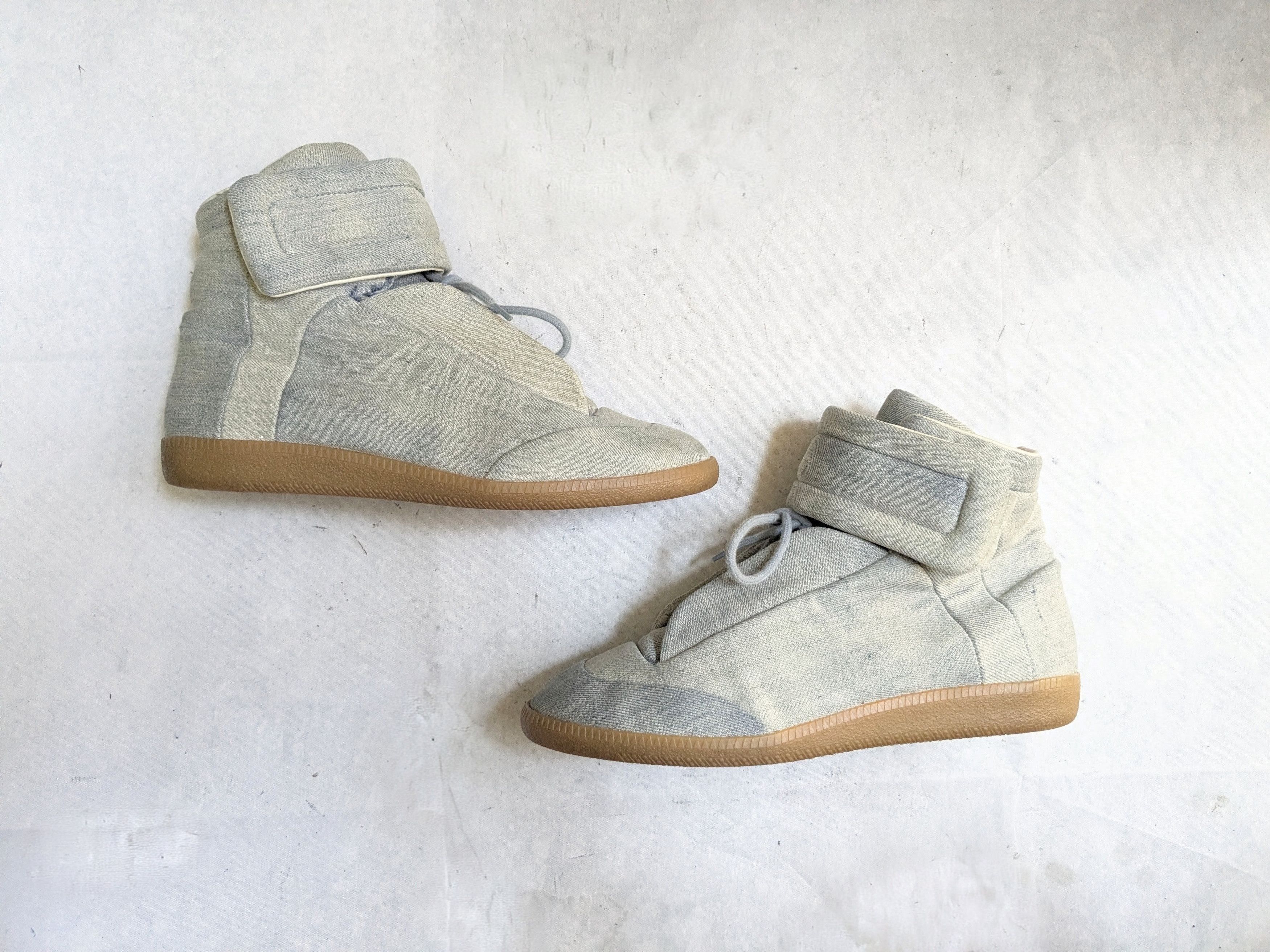 Maison Margiela Maison Margiela Future Sneakers Blue Denim 8 41 High Tops Size US 8 / EU 41 - 1 Thumbnail