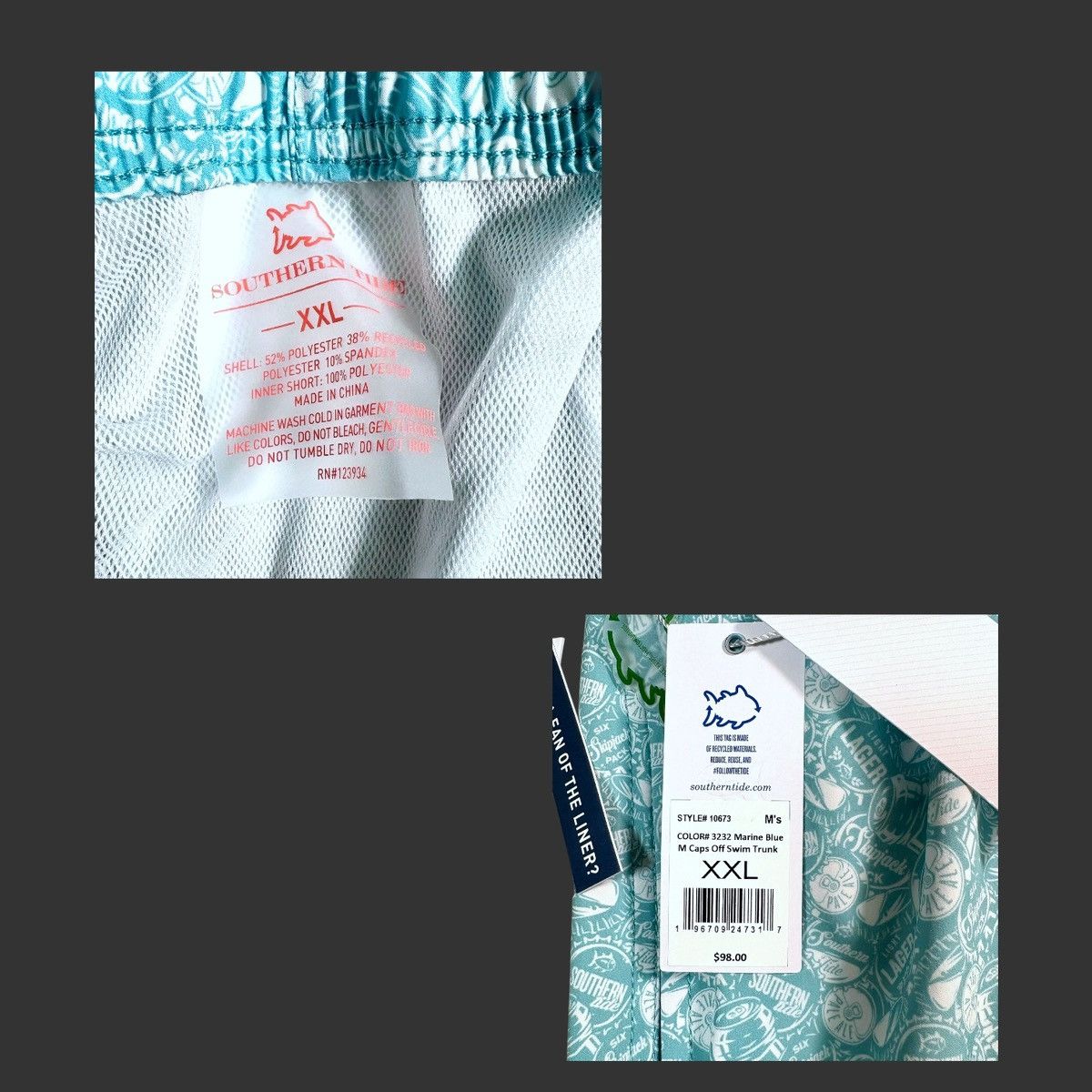Southern Tide Southern Tide Men’s Marine Blue Caps Off Swim Trunks Sz XXL Size US 40 / EU 56 - 9 Thumbnail