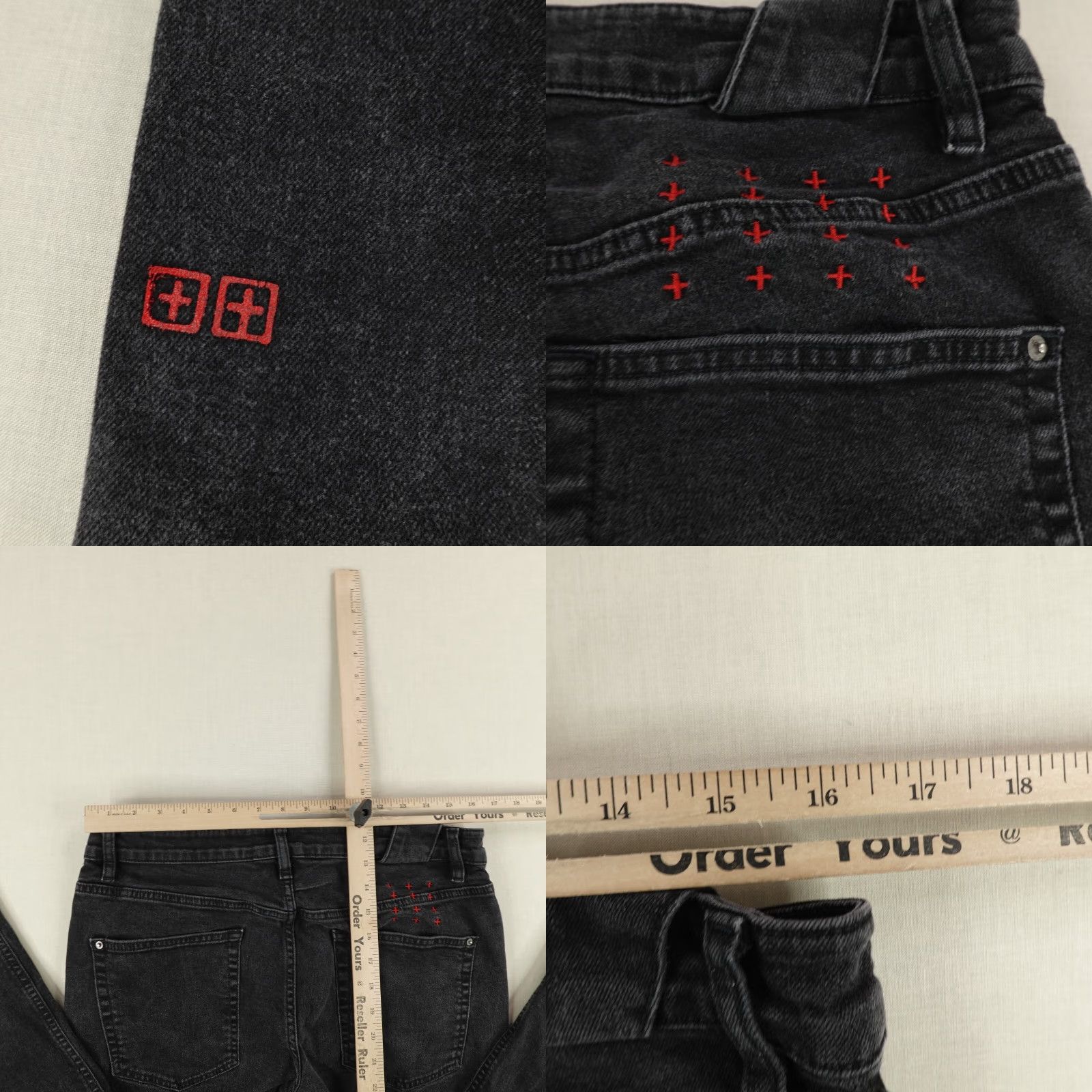 Ksubi VINTAGE Ksubi Jeans Mens 36 Dark Wash Skinny Denim Hip Hop Punk Rock Emo Slim Fit Size US 33 - 8 Thumbnail