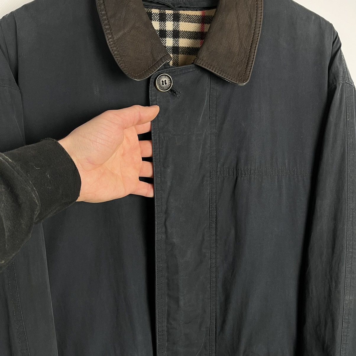 Burberry Vintage Rare Burberrys Nova Check Heritage Heavy Jacket 90’s Size US M / EU 48-50 / 2 - 12 Thumbnail