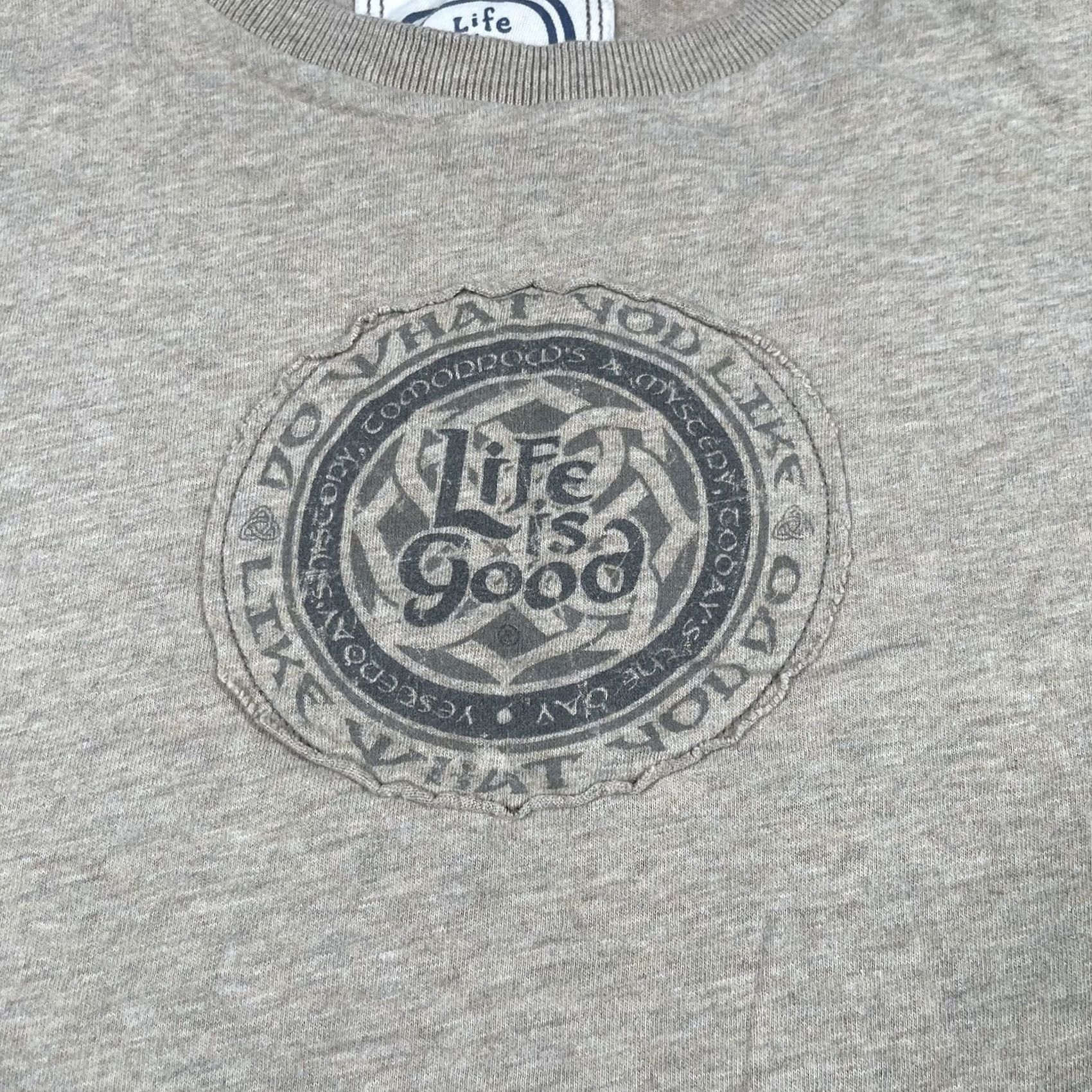 Life is Good Life is Good T-Shirt Mens L Beige Do What You Like Like What You Do Cotton Size US L / EU 52-54 / 3 - 3 Thumbnail