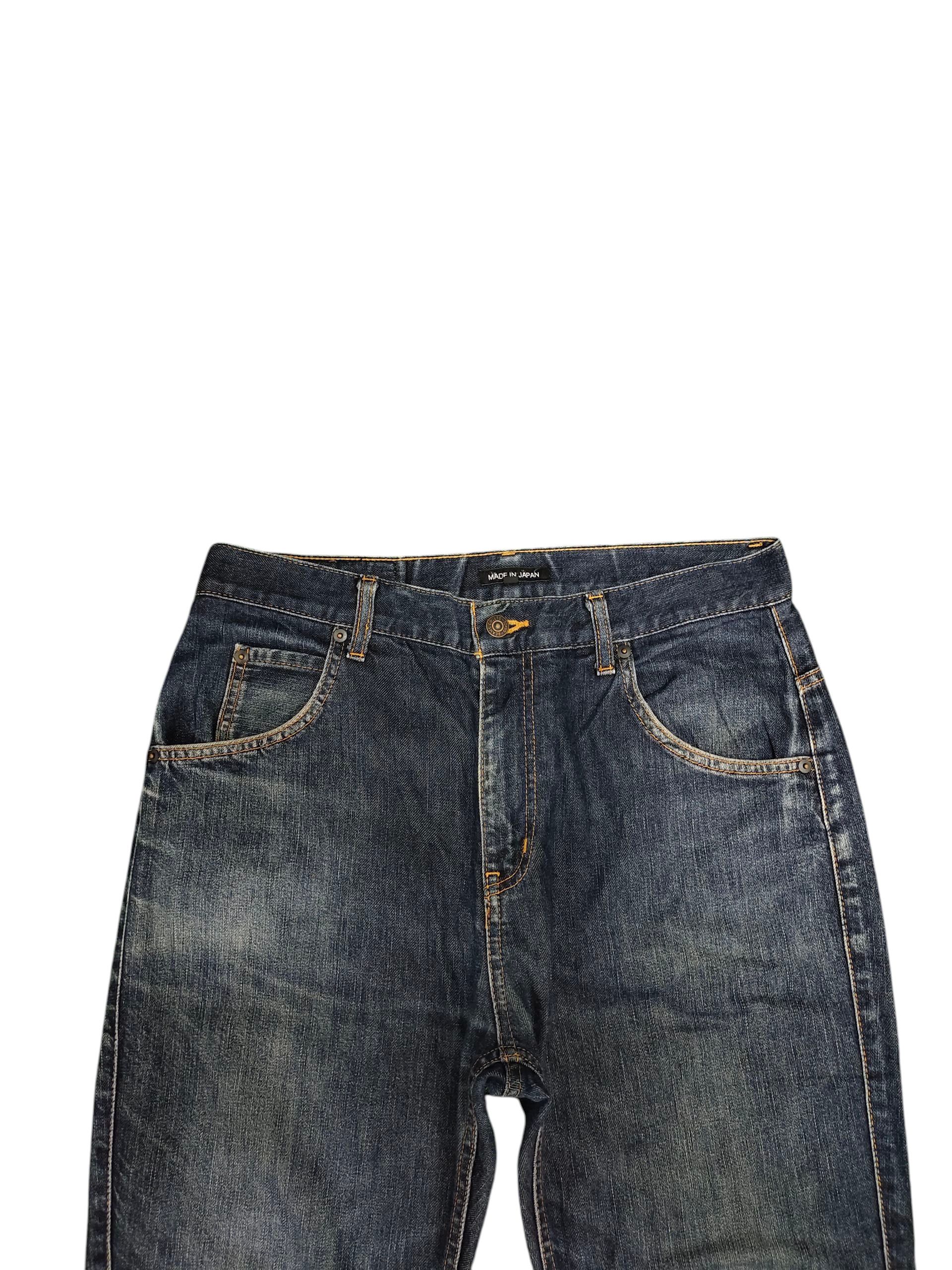 Beams Plus Beams Japan Asymmetrical Clawmark Faded Denim Jeans Size US 32 / EU 48 - 2 Thumbnail