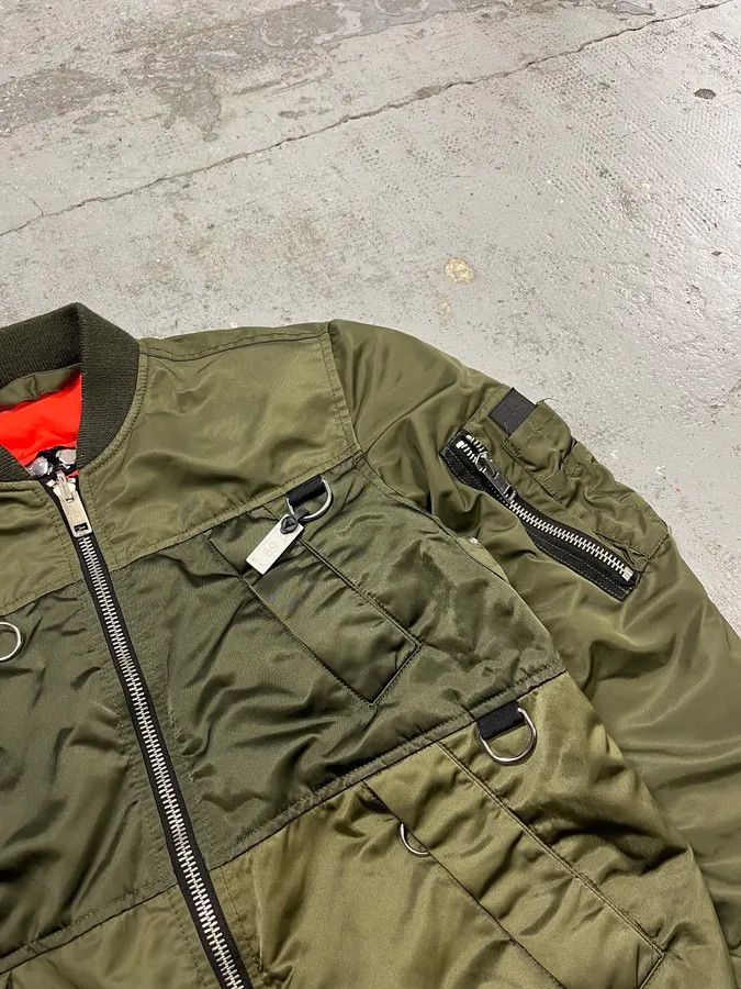 Diesel Diesel Olive Multi-Pocket Back Zip Olive Cargo Bomber Jacket Size US M / EU 48-50 / 2 - 8 Thumbnail