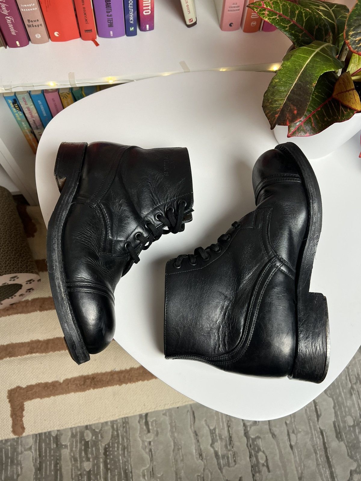 Vintage 20 HMAK 19 leather army boots Denmark vintage rare Size US 9 / EU 42 - 5 Thumbnail