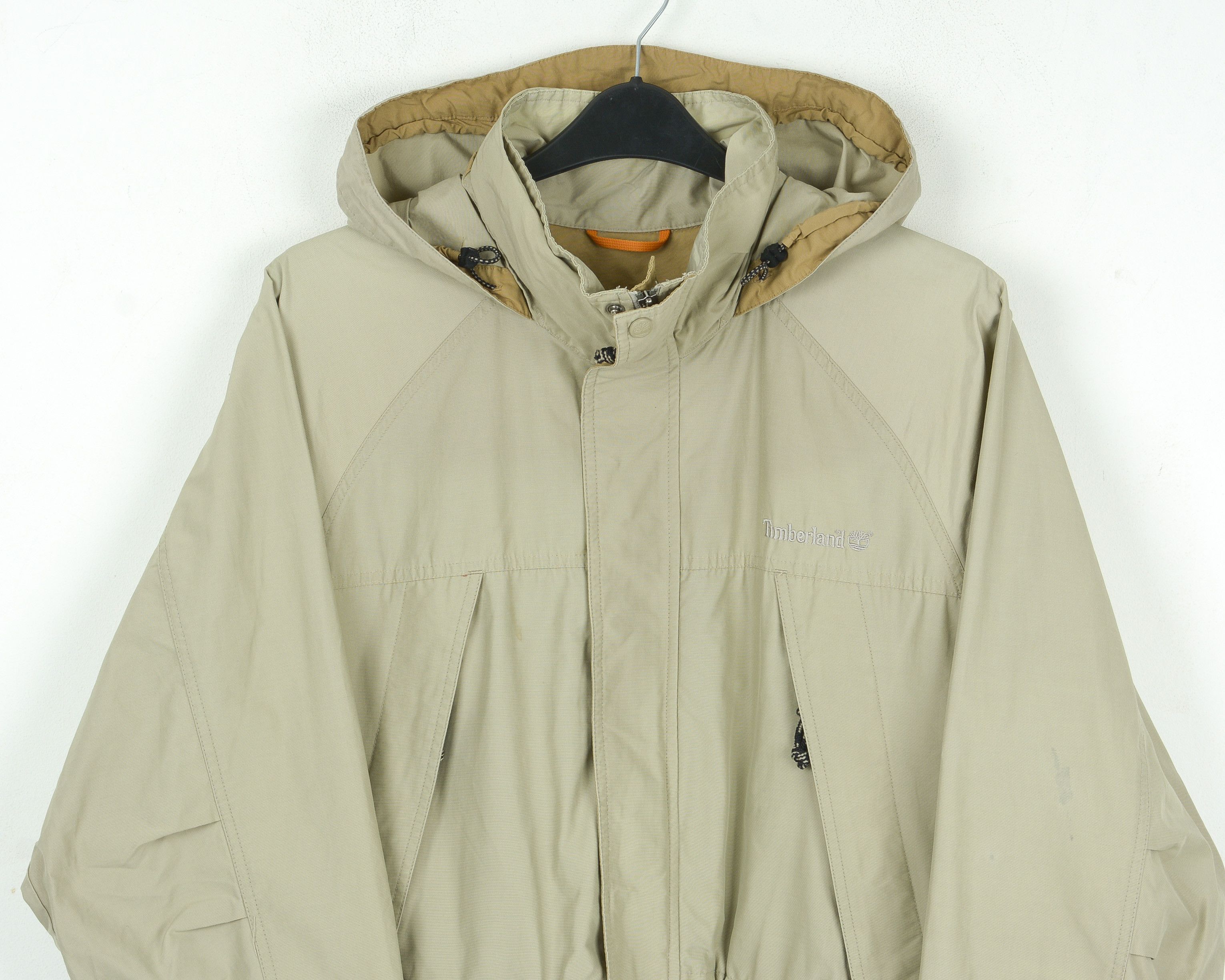 Timberland Parka L Jacket Coat Hooded Zip Up Unlined Four Front Pockets Size US L / EU 52-54 / 3 - 5 Thumbnail