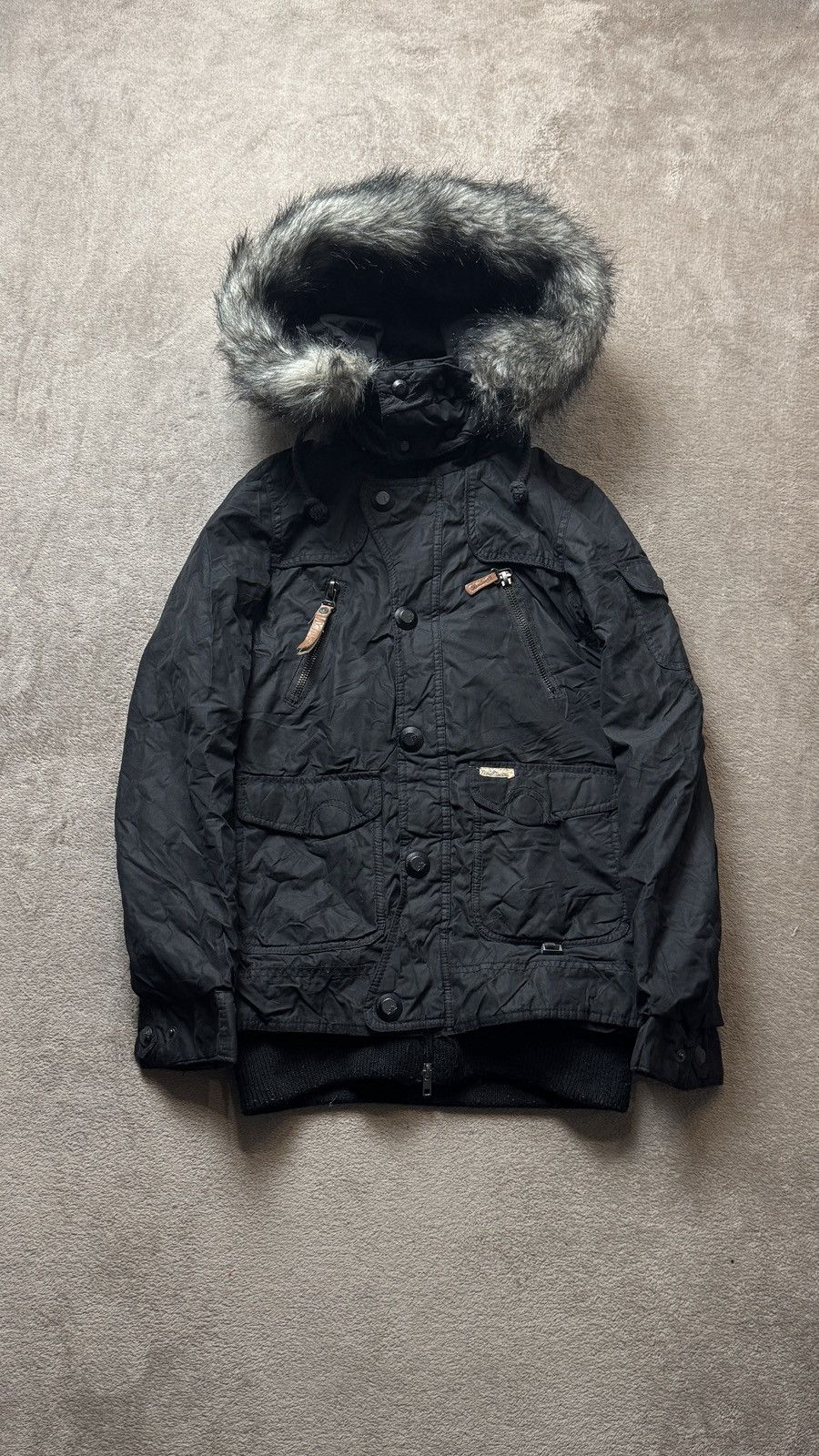 Japanese Brand Khujo faded Fur Hood Jacket ifsixwasnine LGB goa Abercrombie Size US M / EU 48-50 / 2 - 3 Thumbnail