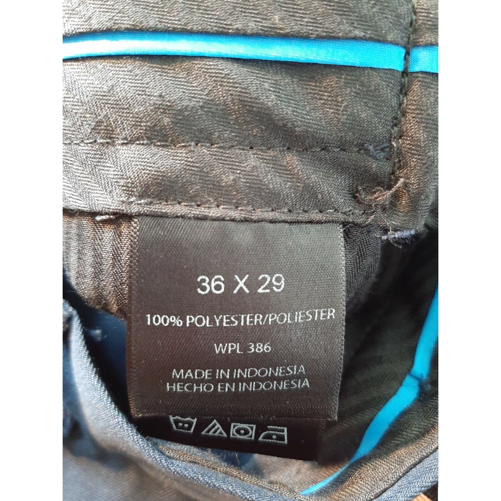 Haggar Haggar Mens Pants Dark Blue 36 x 29 Size US 36 / EU 52 - 4 Thumbnail