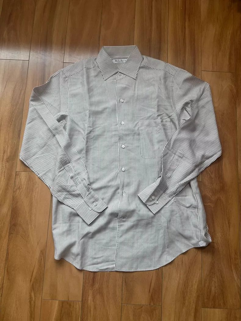 Loro Piana LORO PIANA Brown striped silk shirt Size US XS / EU 42 / 0 - 1 Thumbnail
