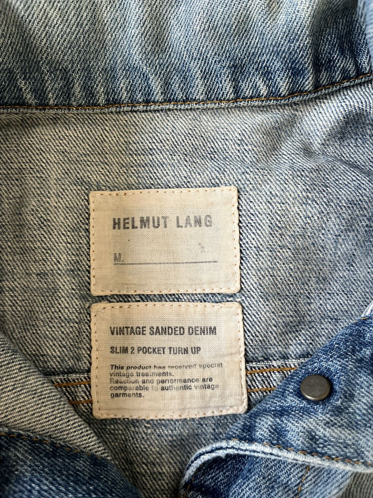 Helmut Lang 2002 Vintage Sanded Sleeveless Denim Trucker Jacket Archive Size M / US 6-8 / IT 42-44 - 2 Thumbnail