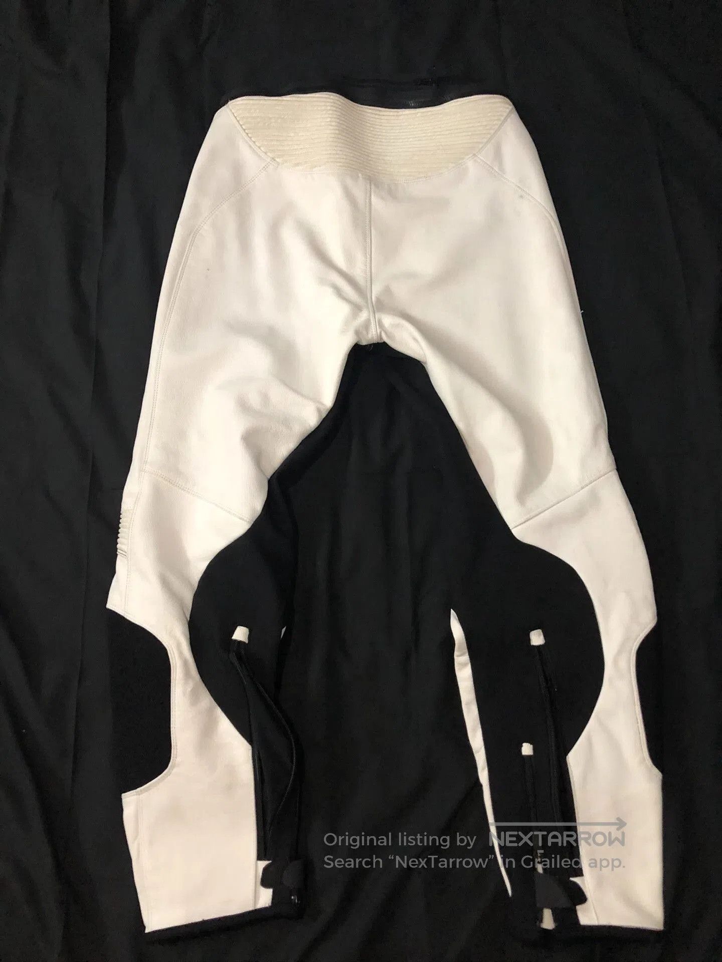 Vintage Vintage White Motorcycle Leather Pants. Size US 28 / EU 44 - 5 Thumbnail