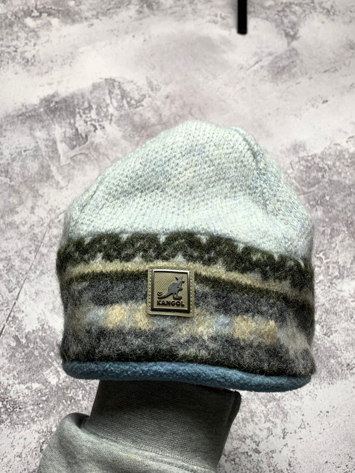 Pre-owned Kangol Crazy Vintage Y2k  Wool Beanie Size Xl In Grey