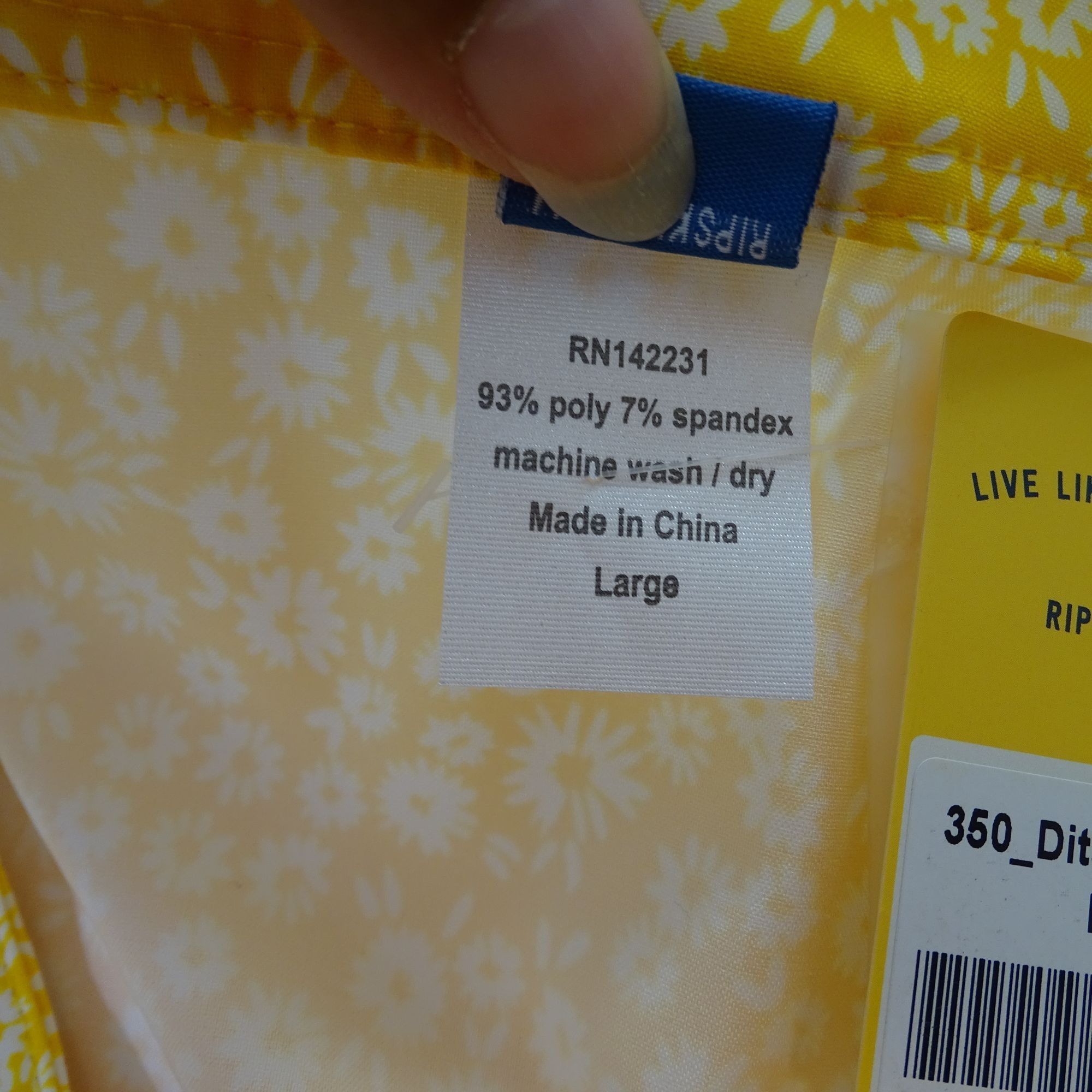Other RipSkirt Hawaii Women Yellow Ditsy Daisy Wrap Skirt Size L Size 35" - 7 Thumbnail