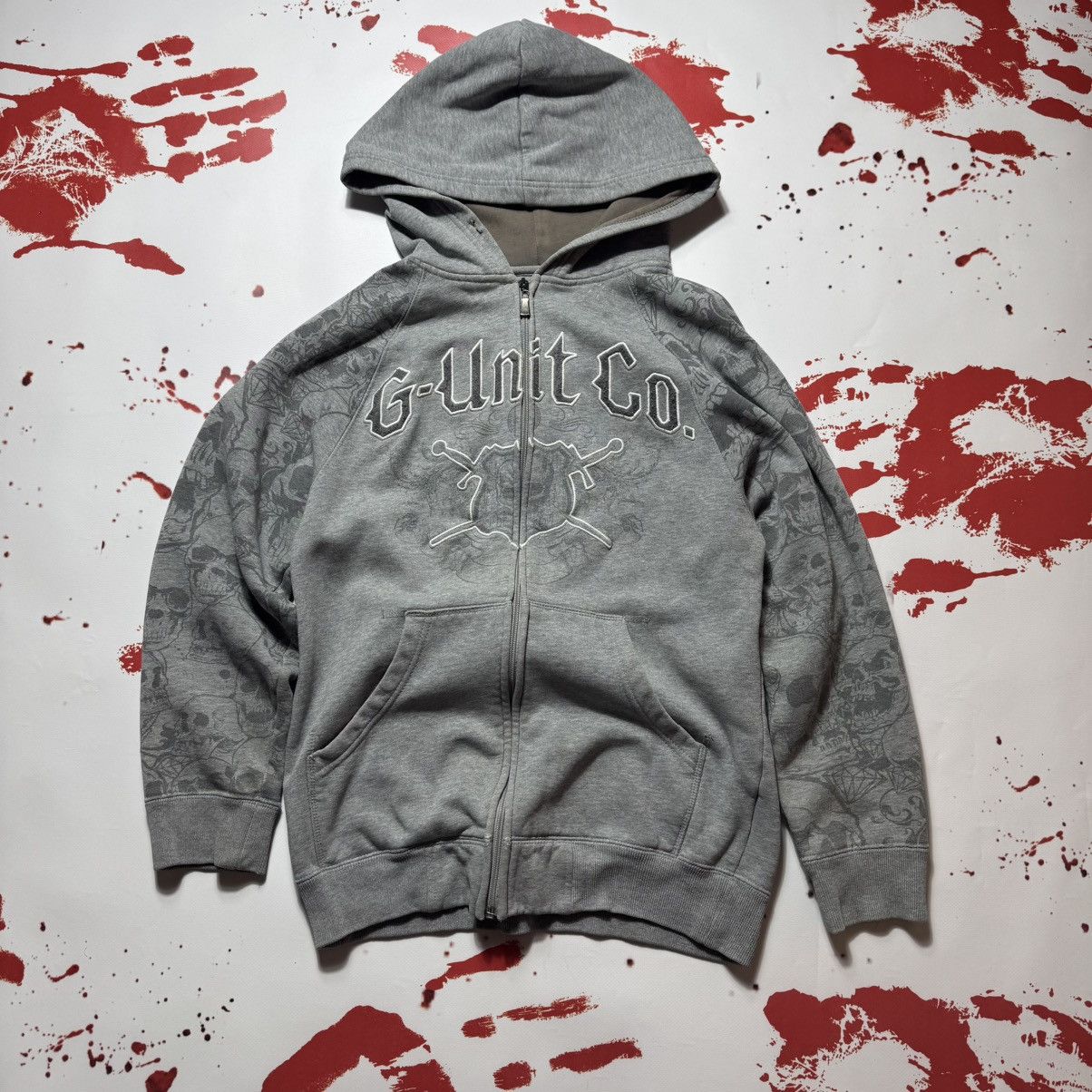 vintage 90s skeletons zip hoodie g unit 50 cent big logo