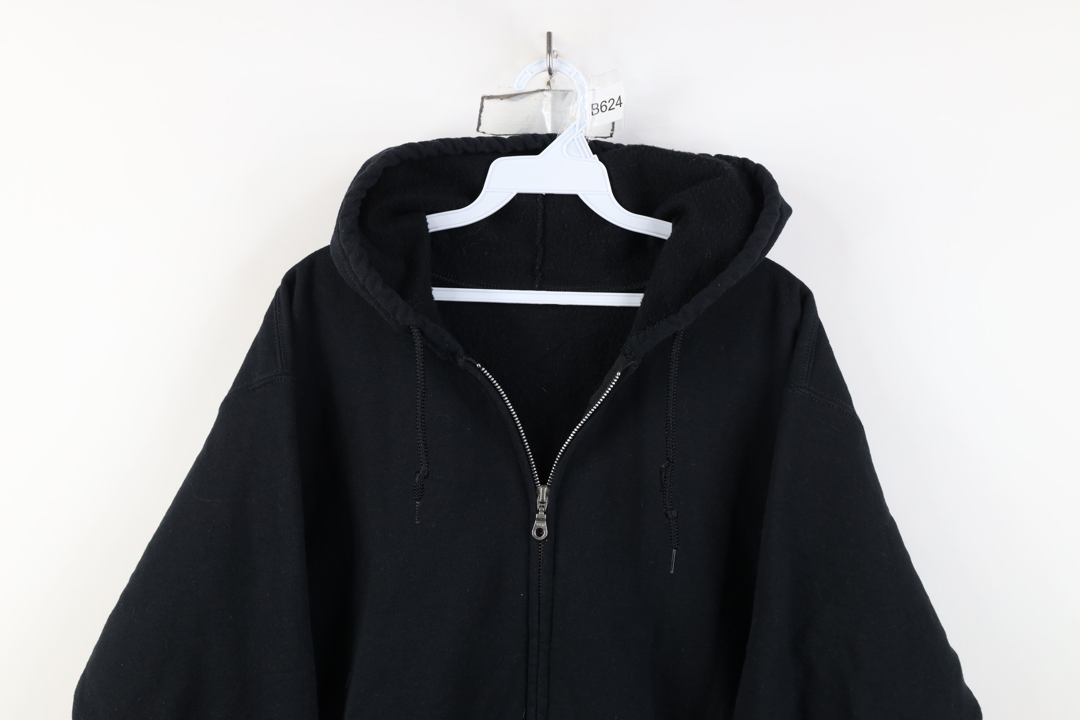 Vintage Vintage 90s Y2K Streetwear Full Zip Hoodie Sweatshirt Black Size US M / EU 48-50 / 2 - 2 Thumbnail