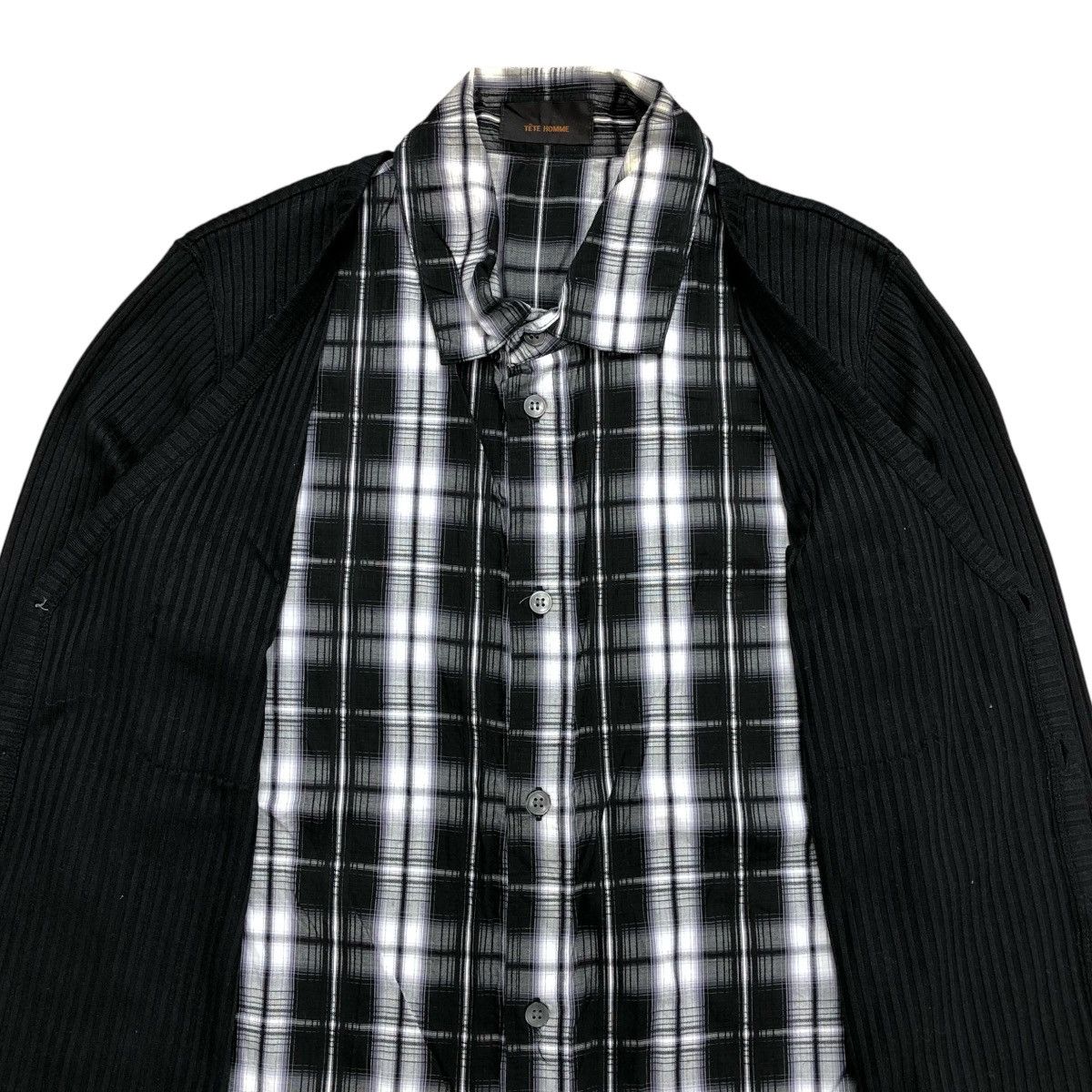 If Six Was Nine Tete Homme Issey Miyake Lgb Double Layer Long Button Shirt Size US M / EU 48-50 / 2 - 3 Thumbnail