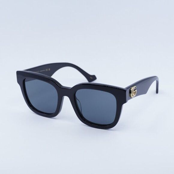 Gucci Gucci GG0998S 001 Sunglasses Black Square Frame, Grey Lenses Size ONE SIZE - 1 Thumbnail