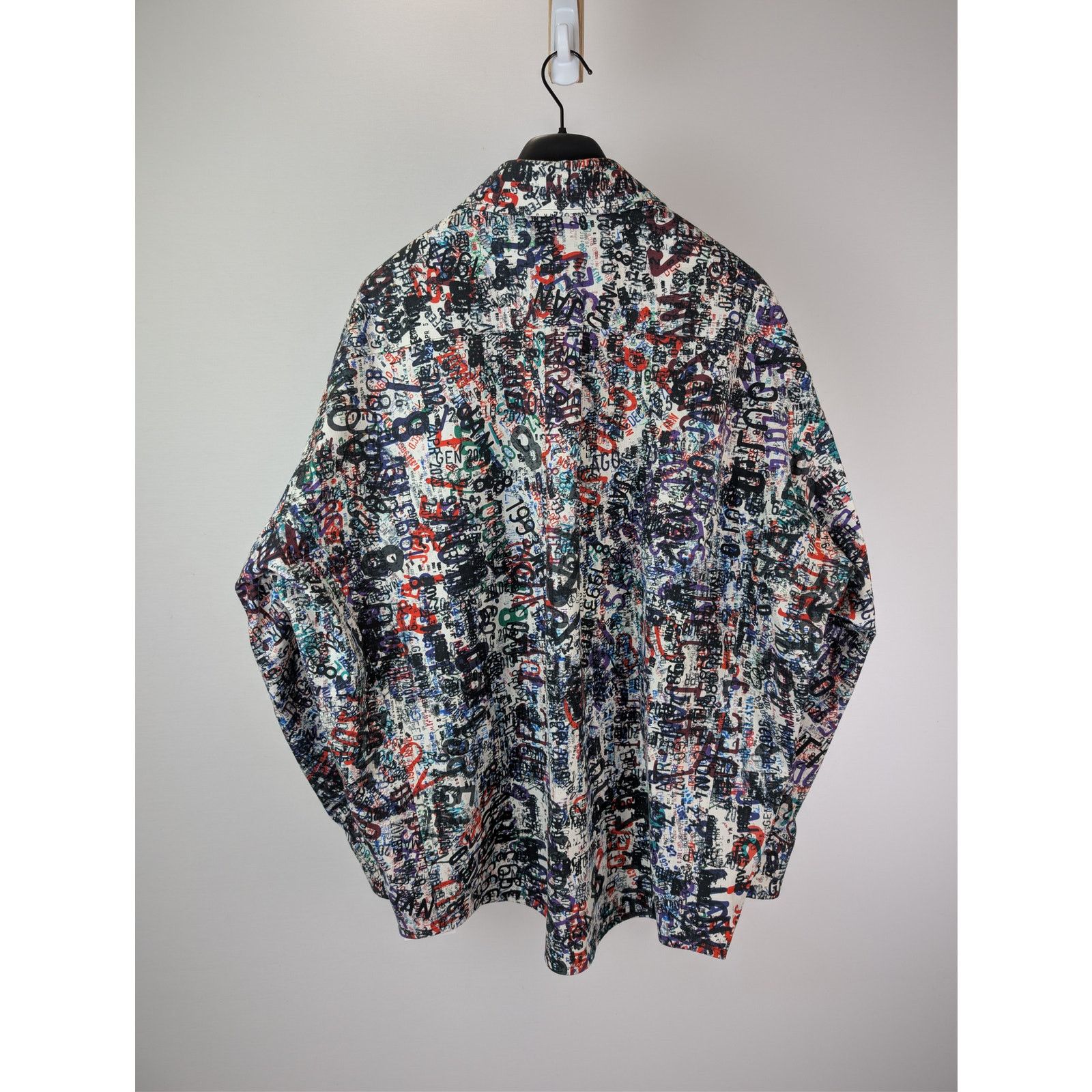 Bottega Veneta o1rshd1 Cotton Wool Date Memory Print Shirt in Chalk / Multi Size US L / EU 52-54 / 3 - 9 Thumbnail