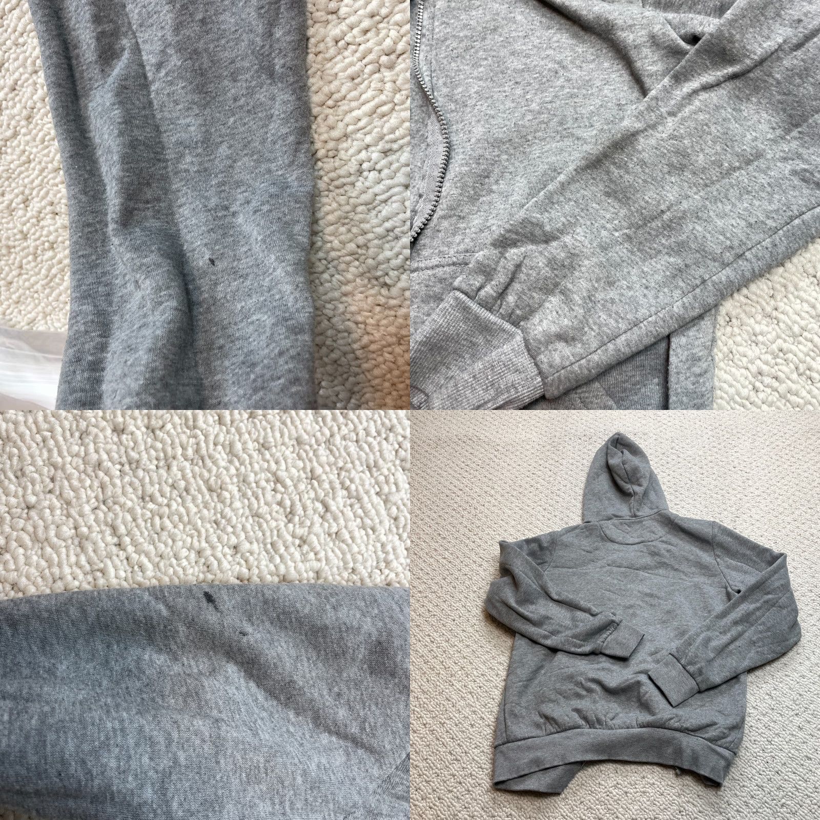 Vintage Triple Play Full Zip Hoodie Unisex Adults Small Gray Polyester Zipper Missing Pilling Spot Decent Condition Sweatshirt Hoodie Full Zip Athletic Wear Size US S / EU 44-46 / 1 - 8 Thumbnail