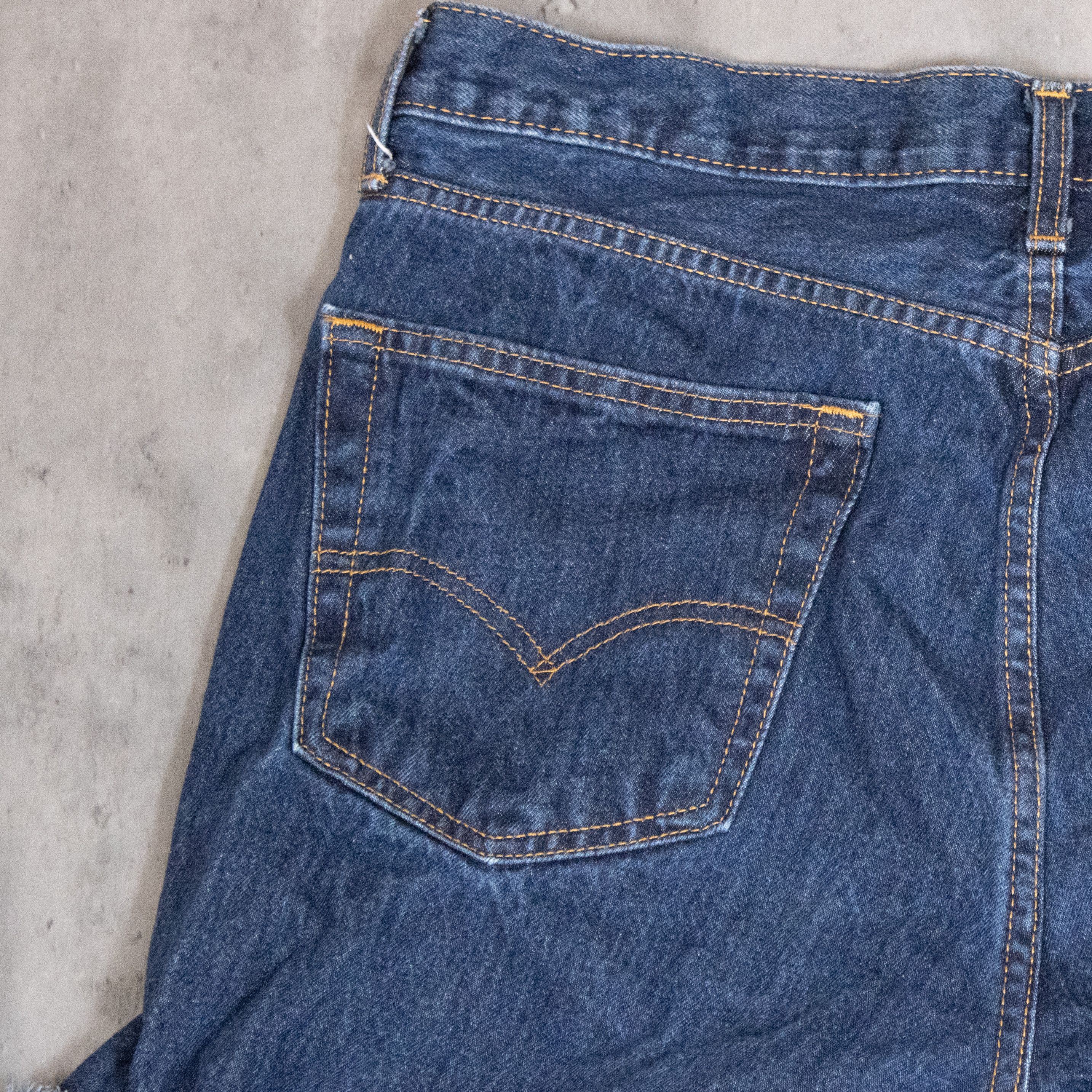 Levi's Levis Cut Off Baggy Indigo Distressed Jorts Shorts Size US 36 / EU 52 - 13 Thumbnail