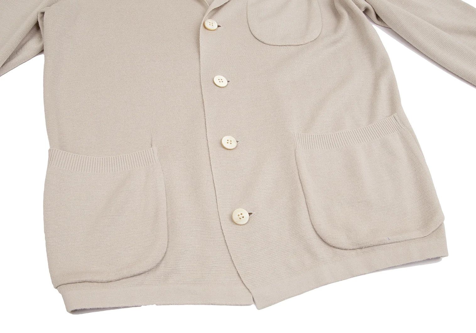 Issey Miyake Acrylic Linen Knit Jacket in Beige 2 Size US M / EU 48-50 / 2 - 7 Thumbnail