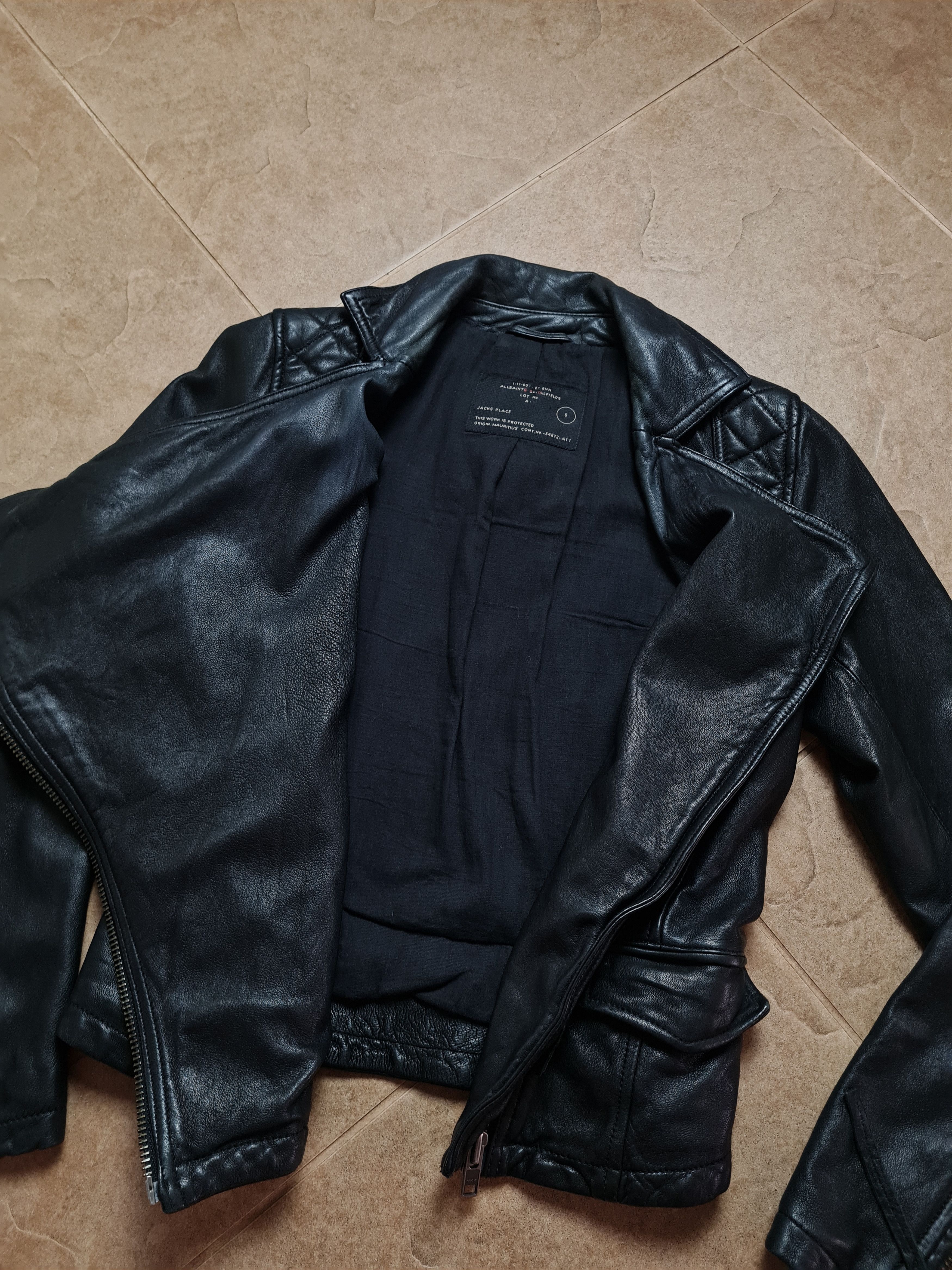Allsaints VINTAGE ALL SAINTS STANTON LEATHER JACKET BLACK SIZE 6 Size M / US 6-8 / IT 42-44 - 6 Thumbnail