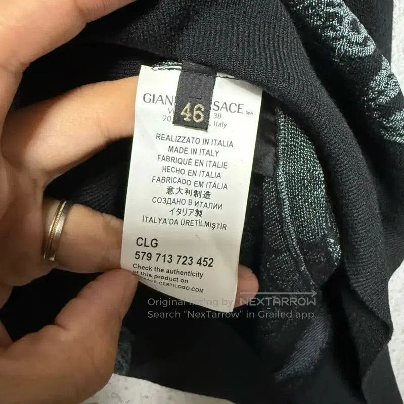 Versace Versace Black Wool Embroidered Pullover Sweater . Size US S / EU 44-46 / 1 - 5 Thumbnail