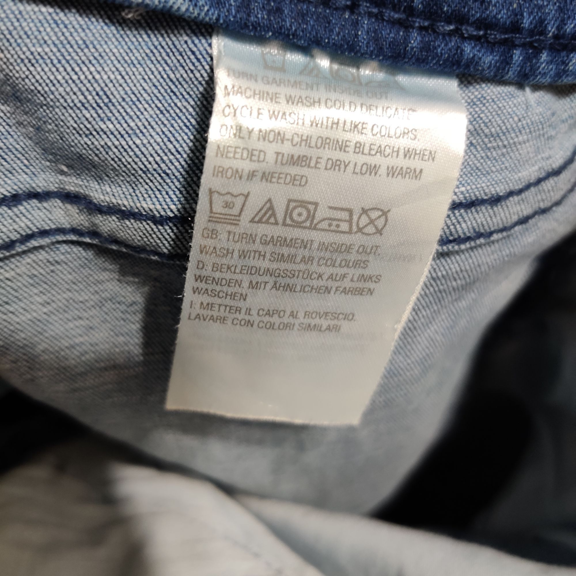Other D&Co Denim & Co 12 Star Print Jean Shorts Mid Wash Blue Deni Size 34" / US 12 / IT 48 - 8 Thumbnail