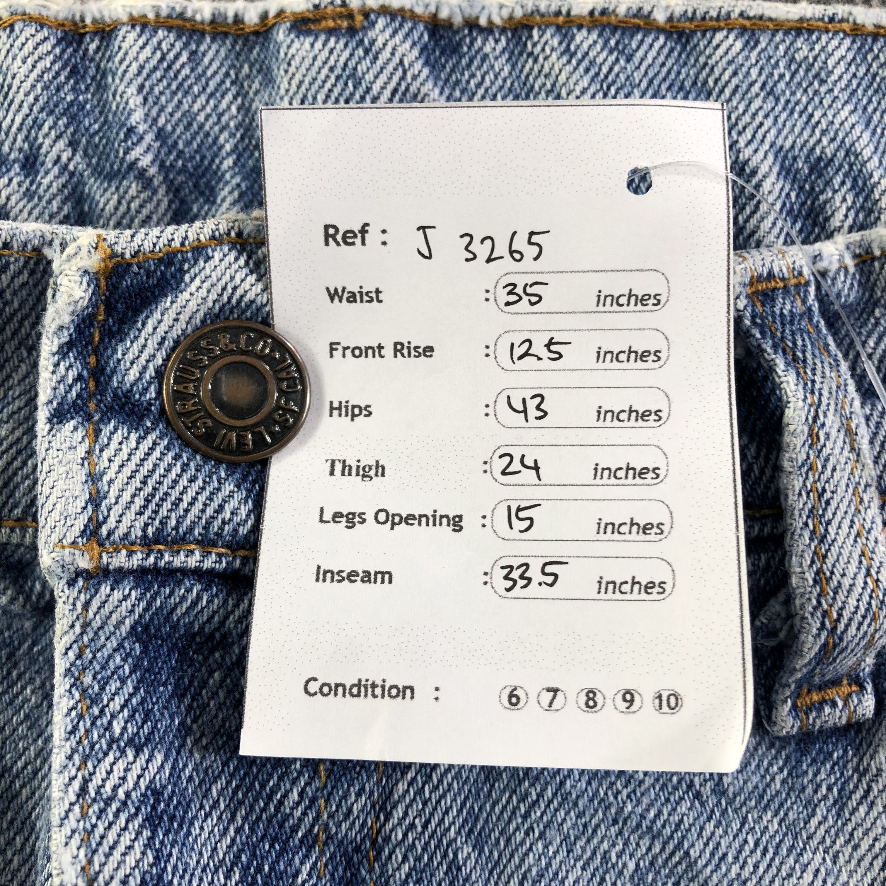 Levi's 90s Vintage Light Wash Levis 505 Jeans-J3265 Size US 35 - 13 Thumbnail