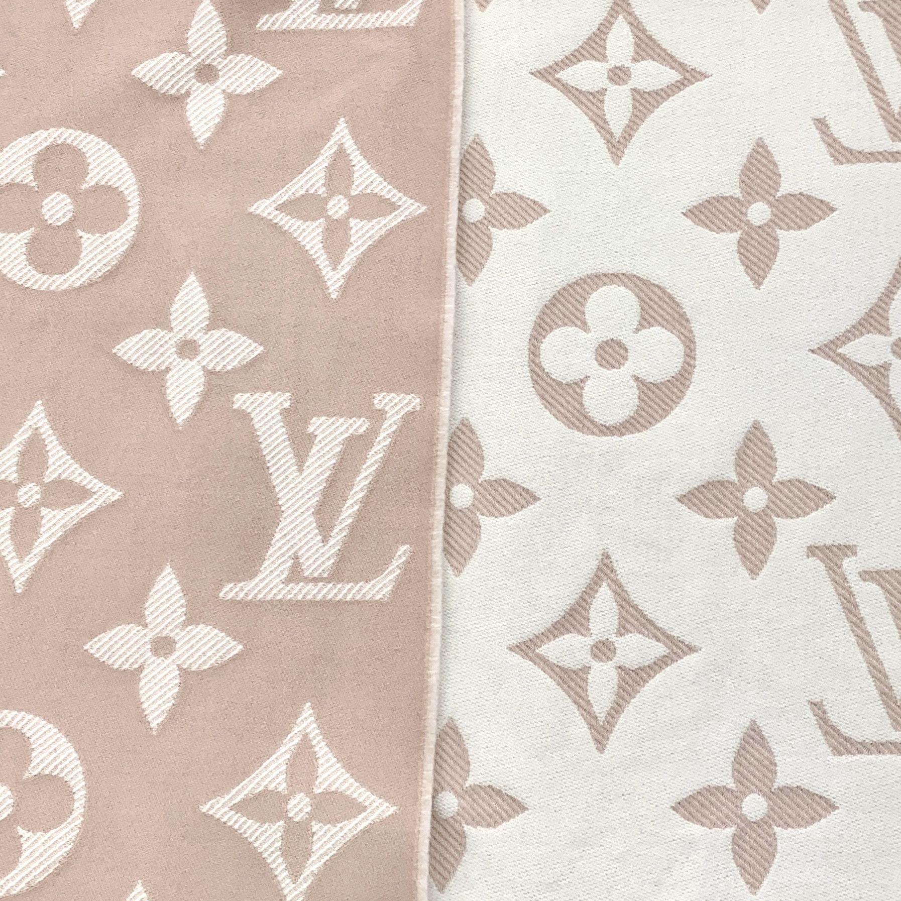 Louis Vuitton Louis Vuitton Pink Monogram Wool Scarf (170*34cm) Size ONE SIZE - 4 Thumbnail