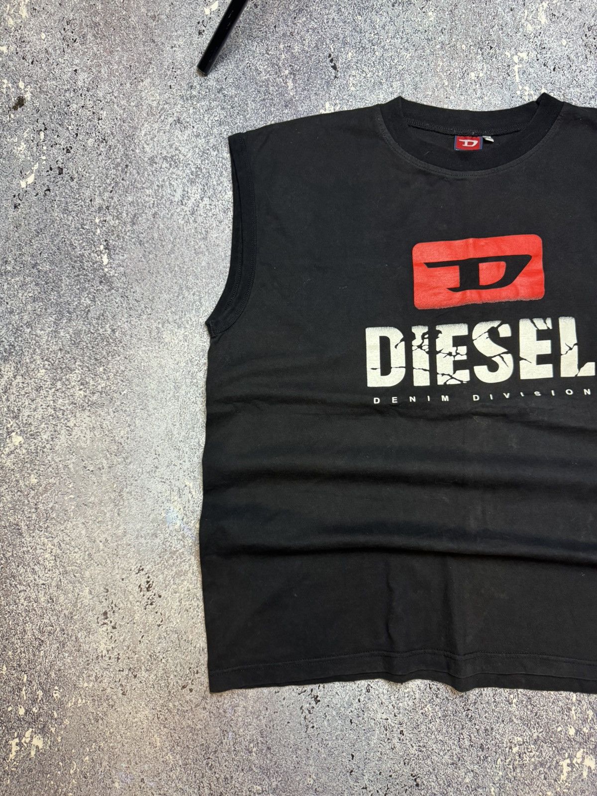 Diesel × Vintage 💥Y2K VINTAGE DIESEL BIG LOGO TANK TOP TEE ARCHIVE Size US XXL / EU 58 / 5 - 3 Thumbnail